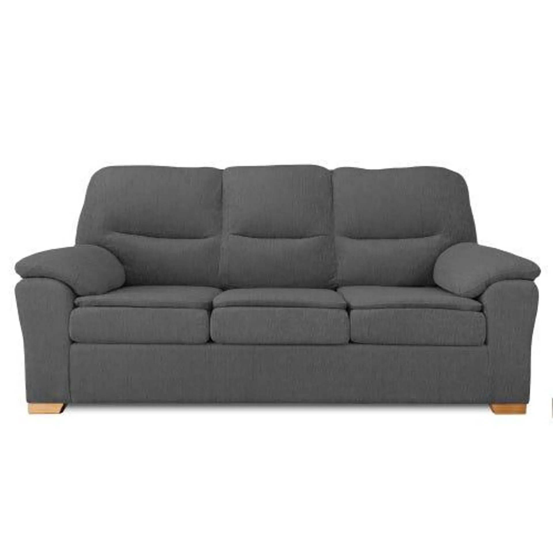 Sillón Nevada 3 cuerpos de chenille zafiro gris oscuro Full Confort