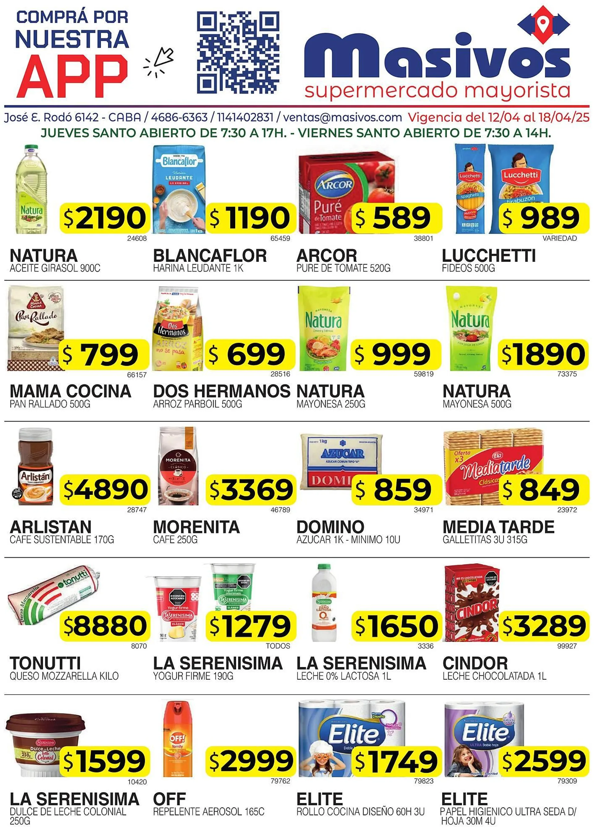 Ofertas de Catálogo Masivos 12 de abril al 18 de abril 2025 - Página 1 del catálogo