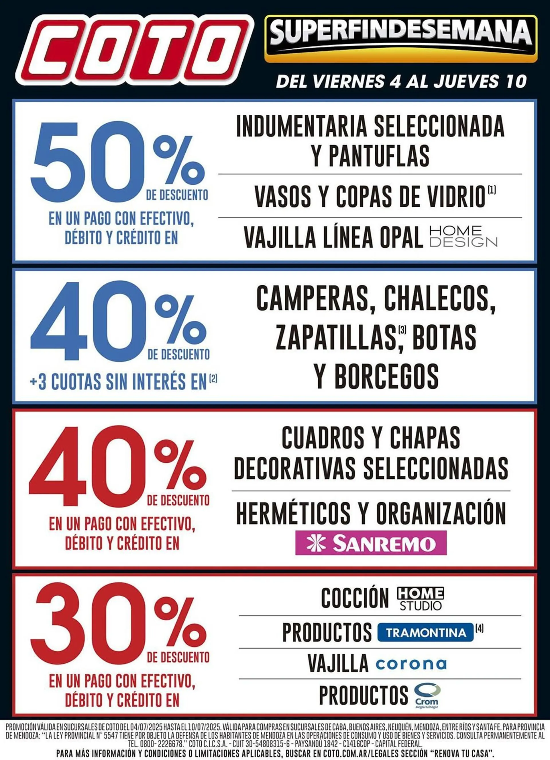 Ofertas de Catálogo Coto 4 de julio al 10 de julio 2025 - Página 1 del catálogo