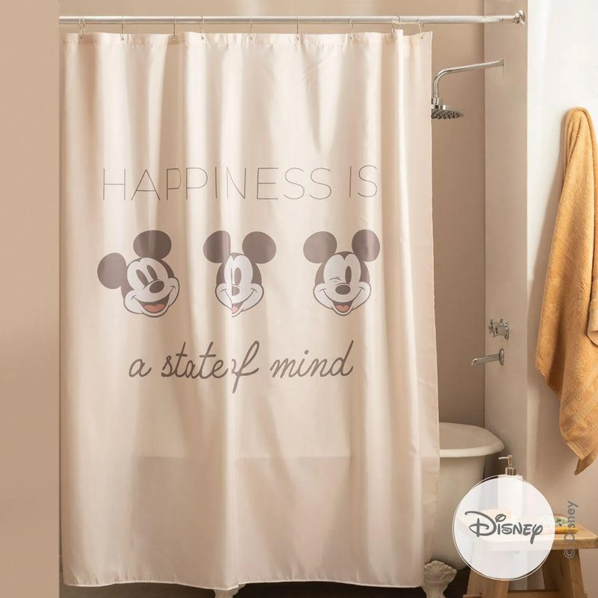 Cortina de Baño Happiness Mickey