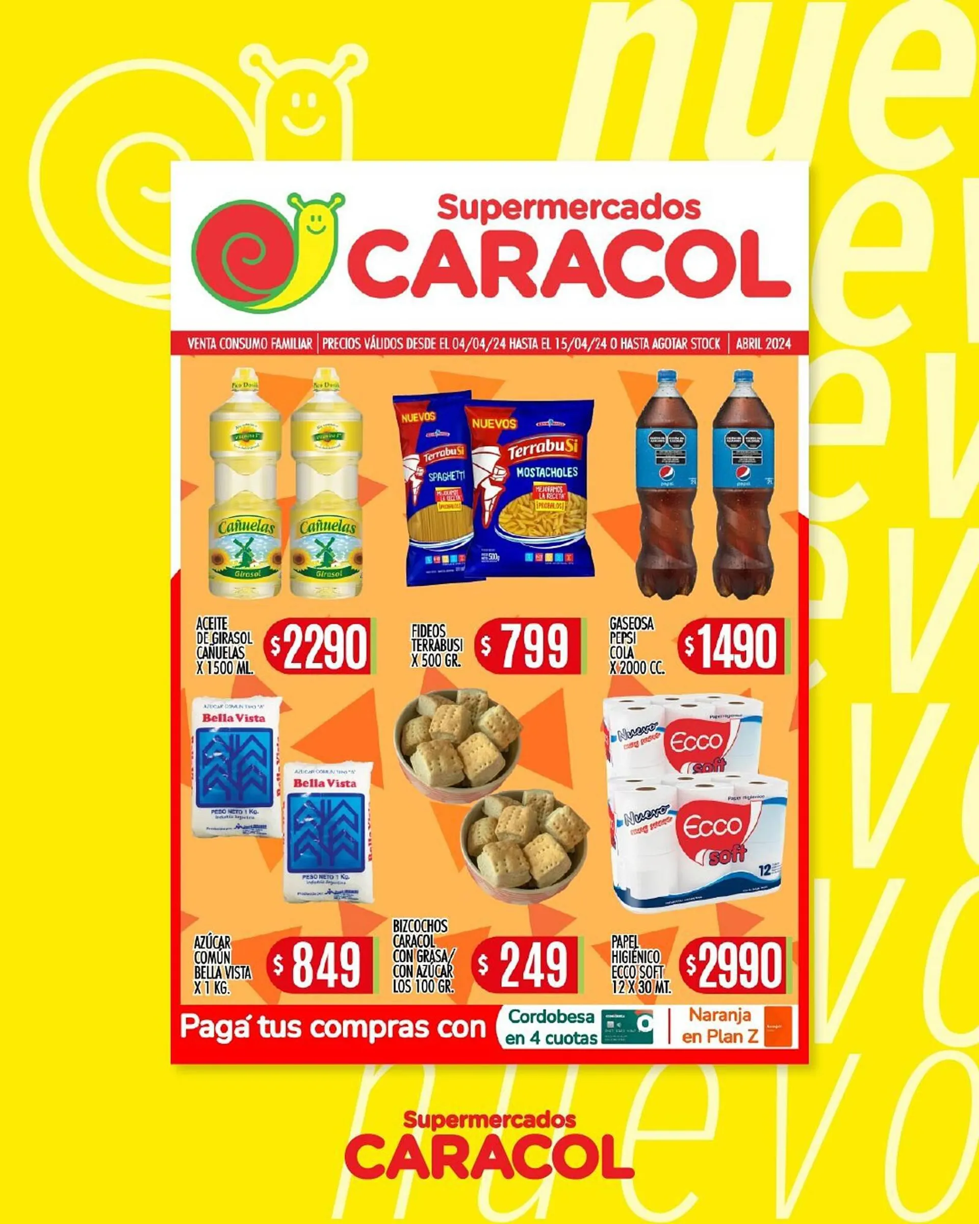 Ofertas de Catálogo Supermercados Caracol 4 de abril al 15 de abril 2024 - Página 1 del catálogo