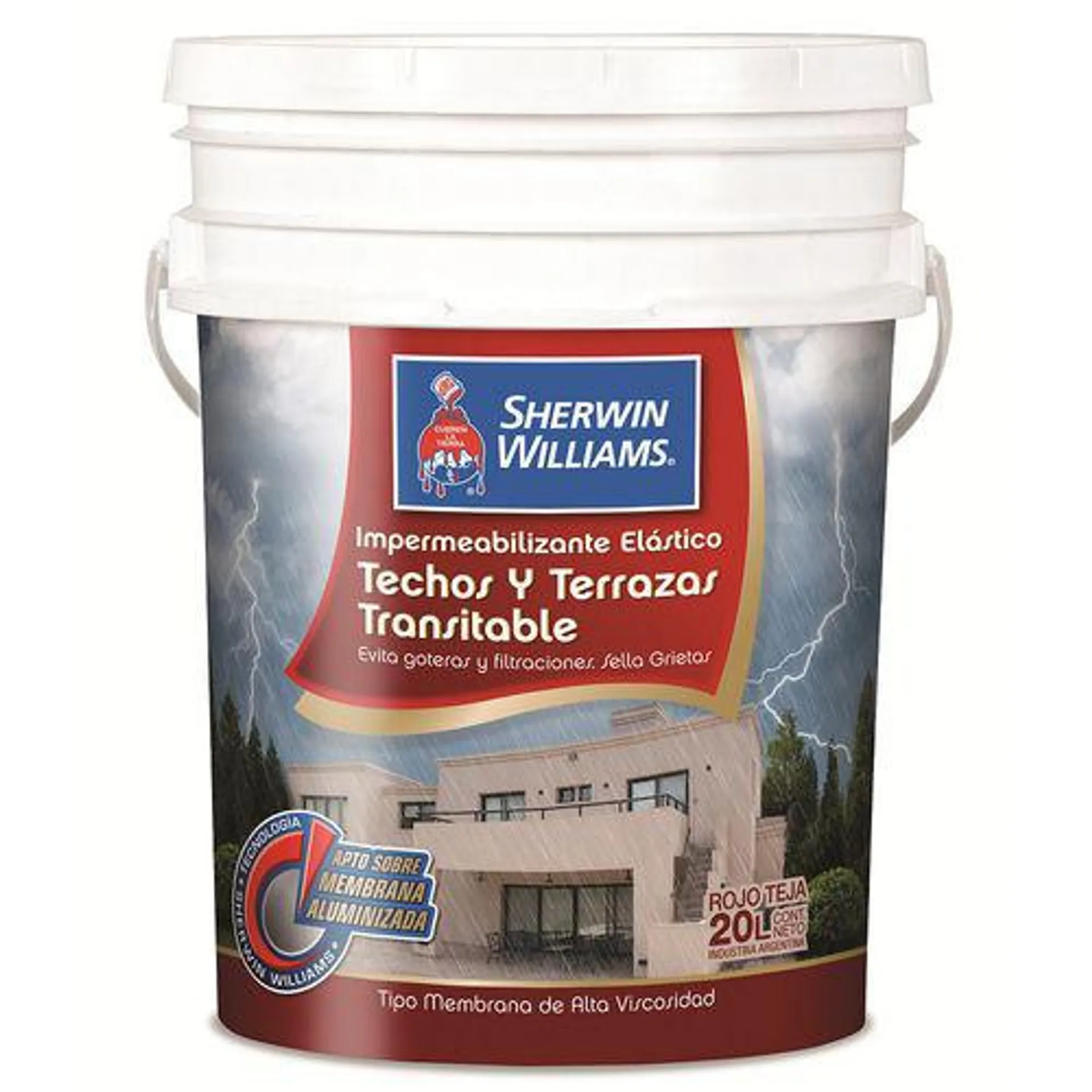 Impermeabilizante Techos Y Terrazas Sherwin Williams Rojo 20Lt