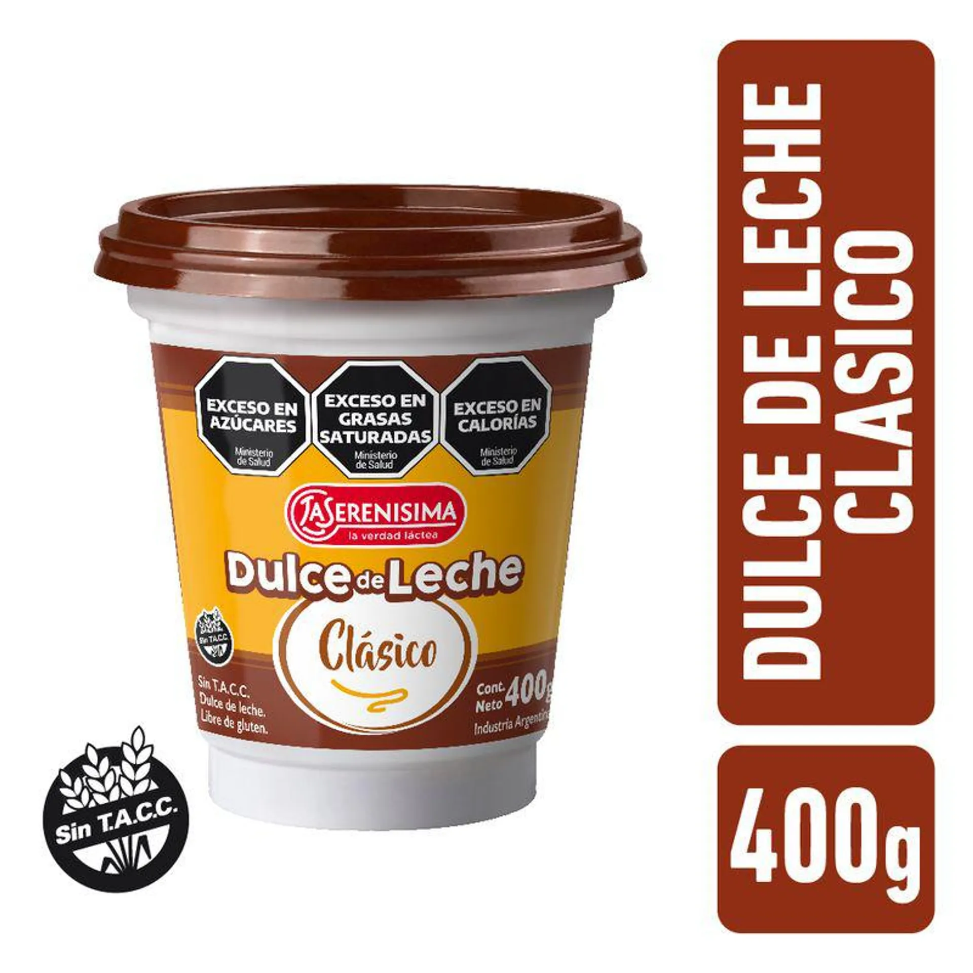 Dulce de Leche Clásico La Serenísima con calcio 400 Gr.