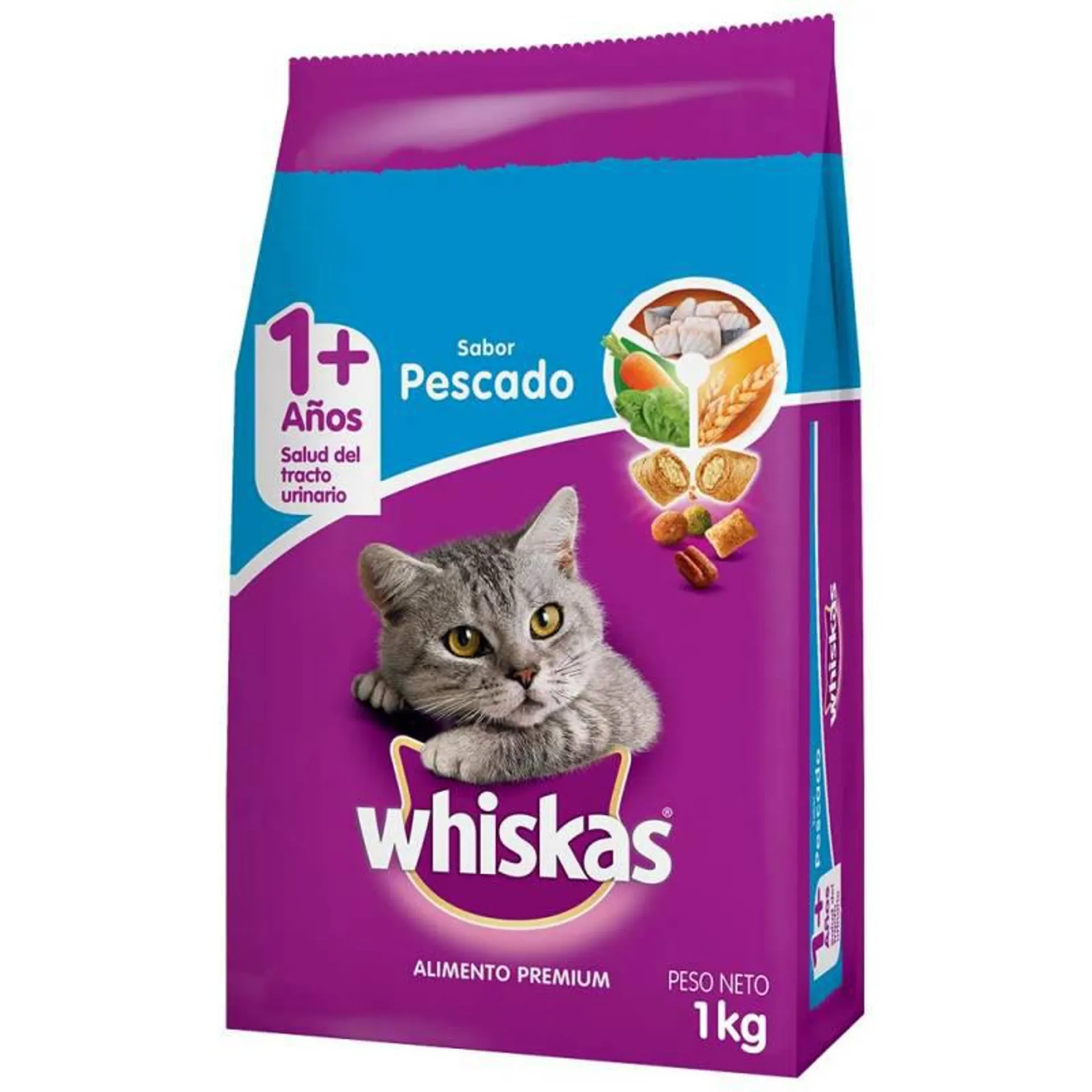 Alimento para Gato Pescado Whiskas x 1 kg.