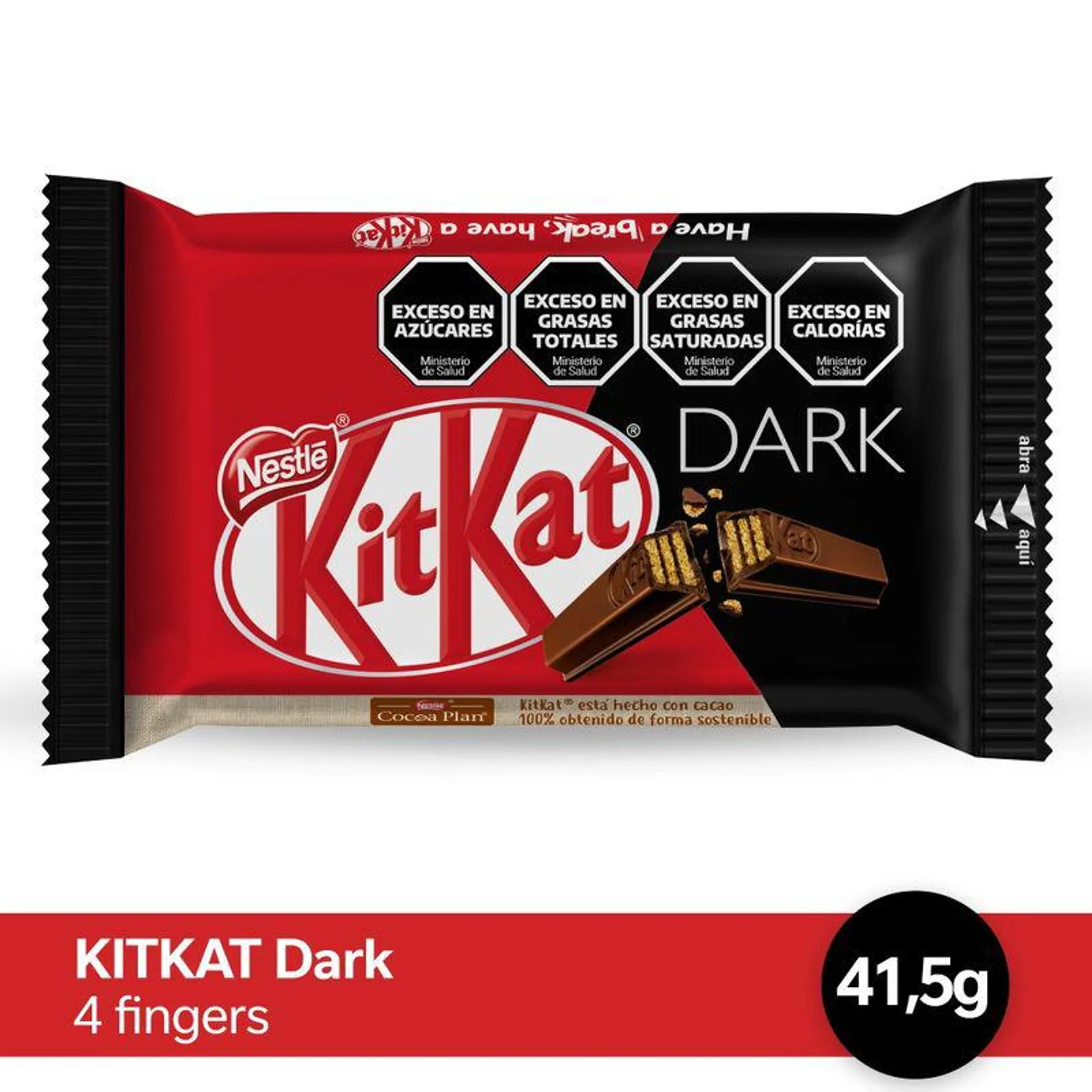 Oblea 4 Barritas Dark KitKat 42 Gr