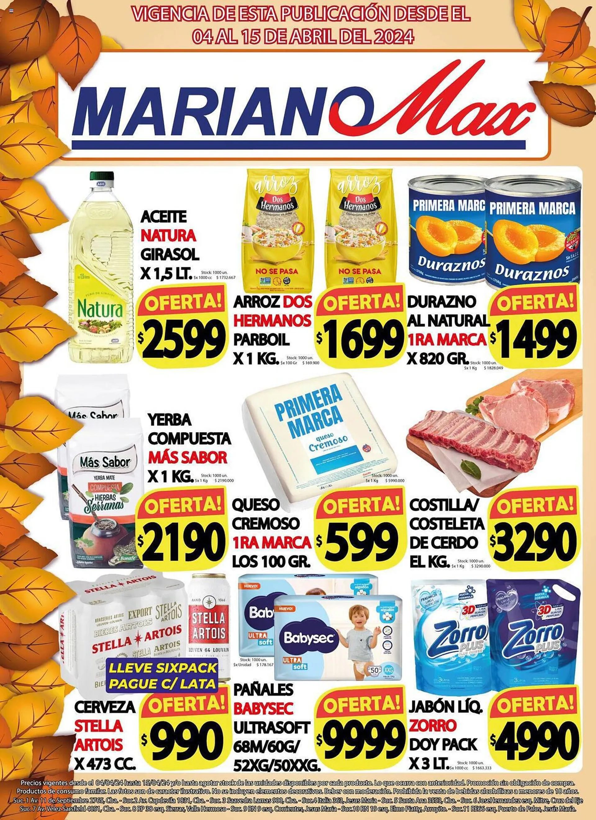 Ofertas de Catálogo Supermercados Mariano Max 4 de abril al 15 de abril 2024 - Página 1 del catálogo