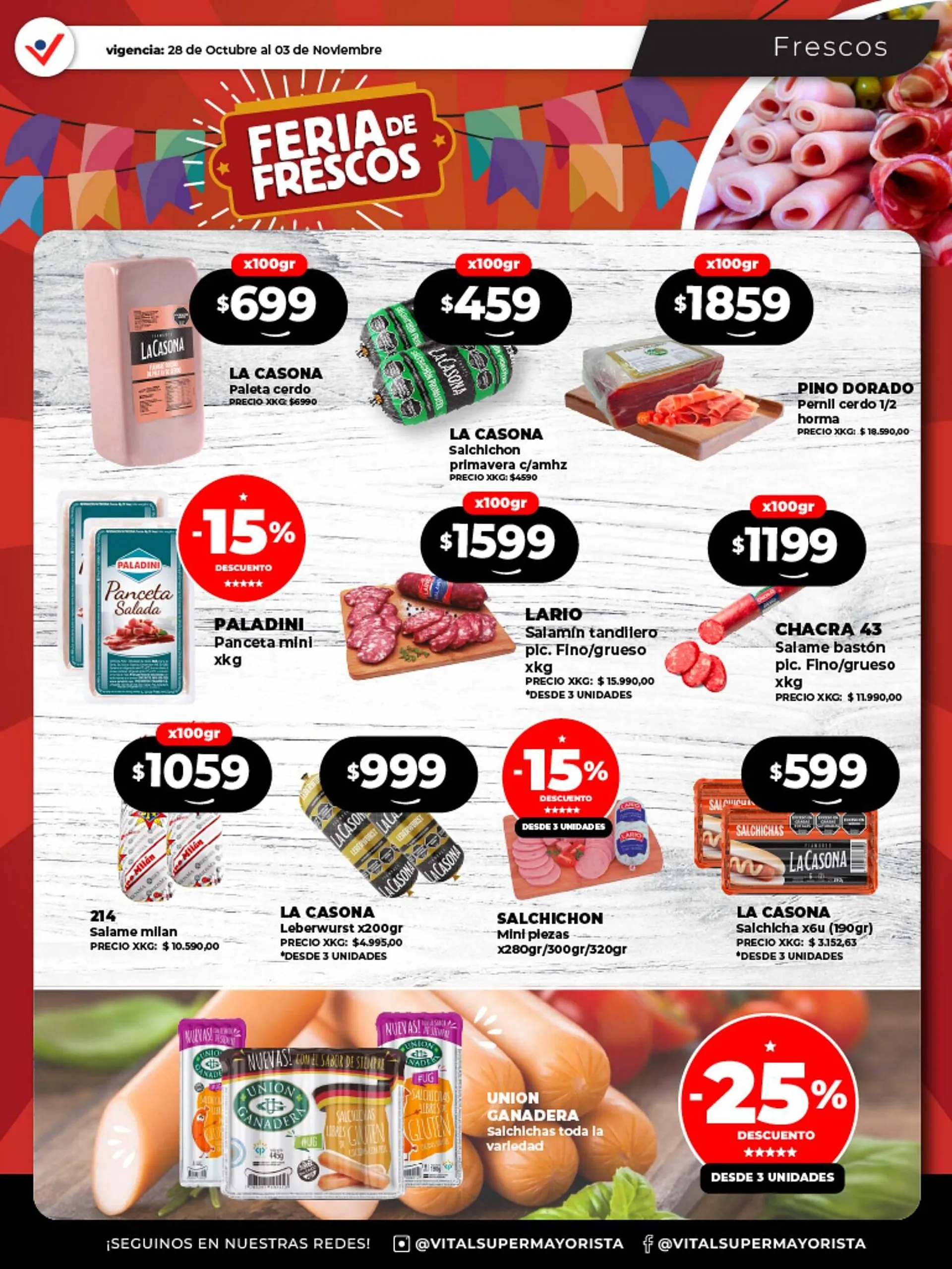 Ofertas de Catálogo Supermayorista Vital 28 de octubre al 3 de noviembre 2024 - Página 26 del catálogo