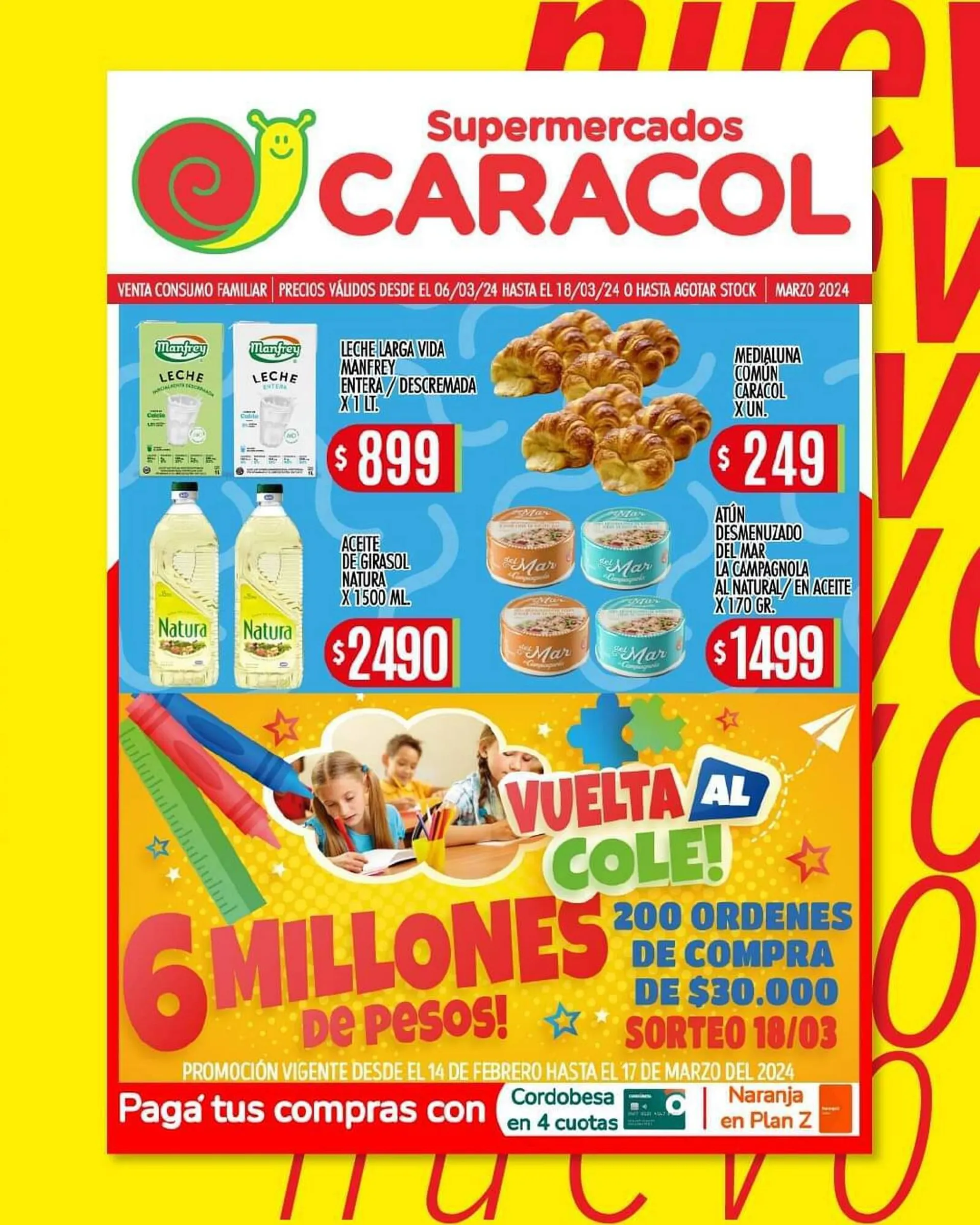 Ofertas de Catálogo Supermercados Caracol 6 de marzo al 18 de marzo 2024 - Página 1 del catálogo