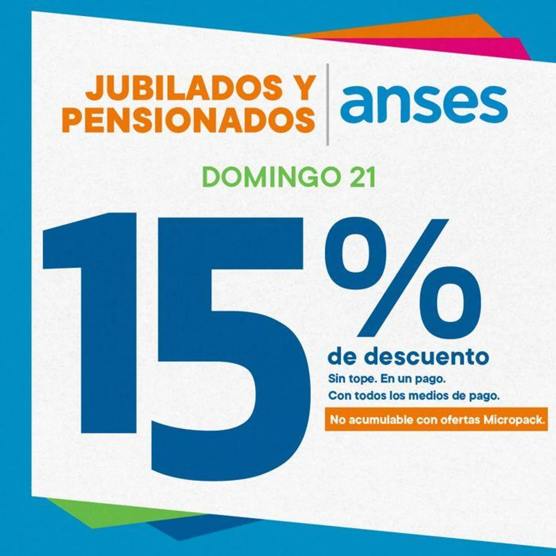 15% de descuento para jubilados y pensionados - 1