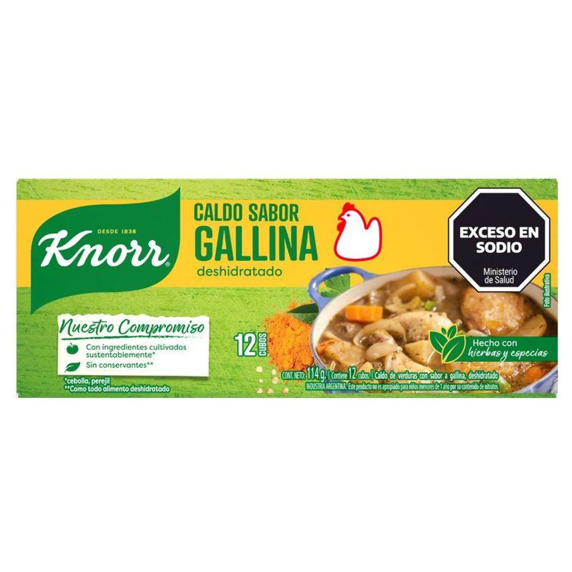 Caldo de Gallina Con Vegetales Knorr 12 UD.