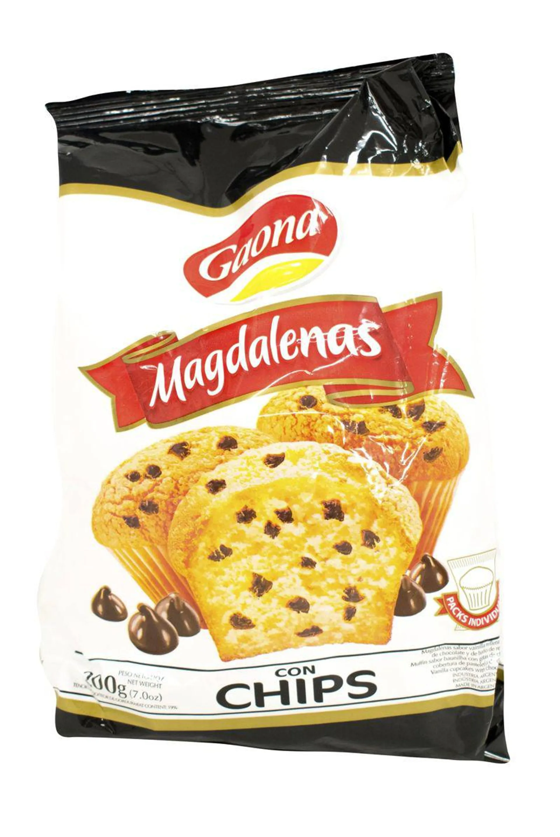 Madalenas Gaona con Chips 180g