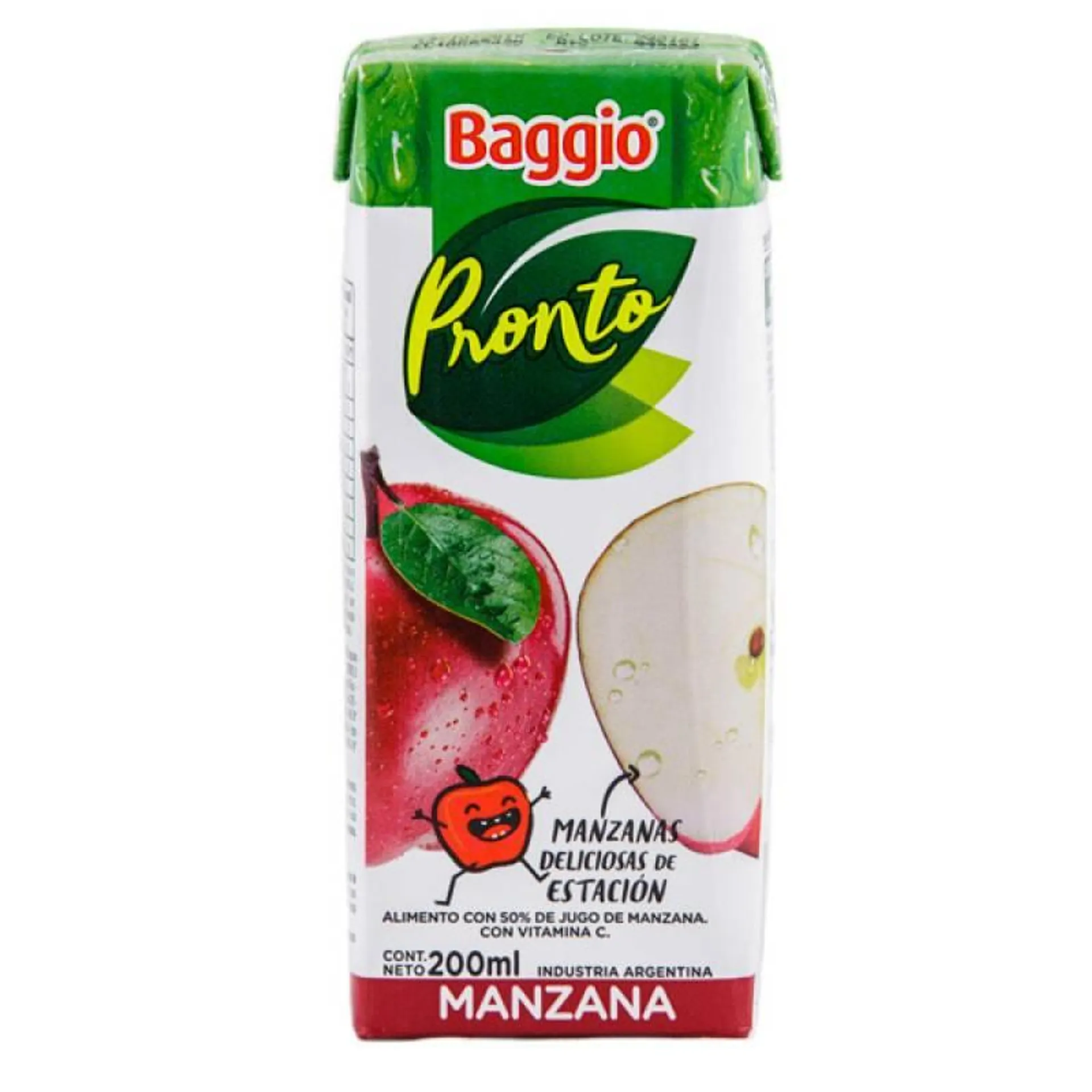 Jugo Natural Baggio Pronto Manzana x 200 cc.