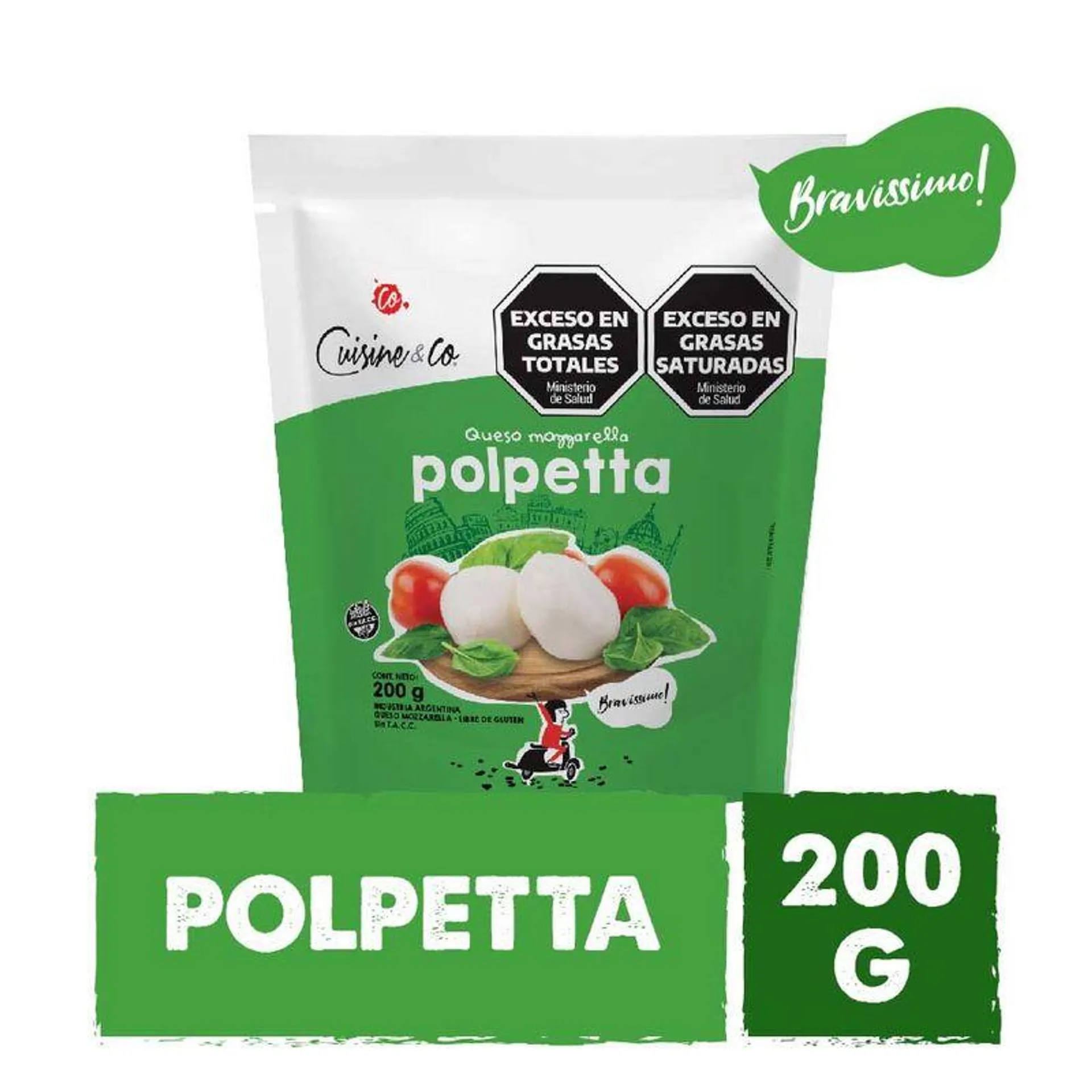 Queso Mozzarella Polpetas C&co 200gr