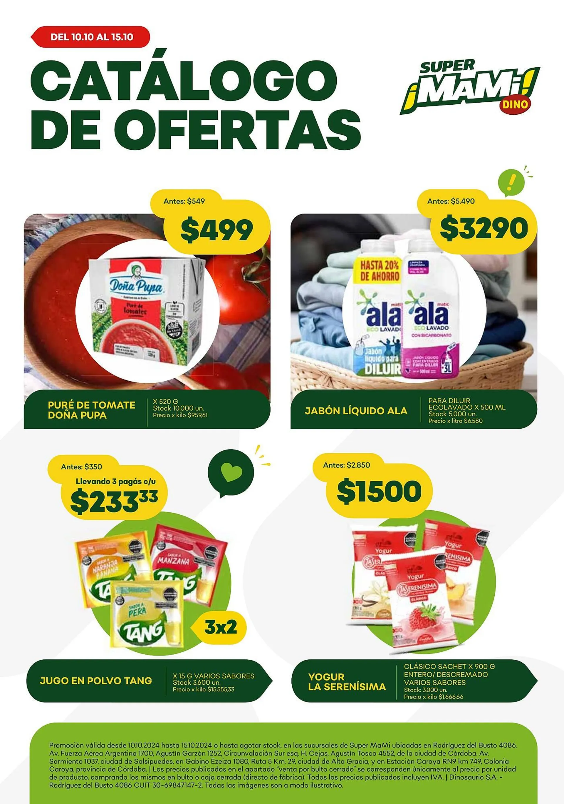 Ofertas de Catálogo Super MAMI 10 de octubre al 15 de octubre 2024 - Página 1 del catálogo