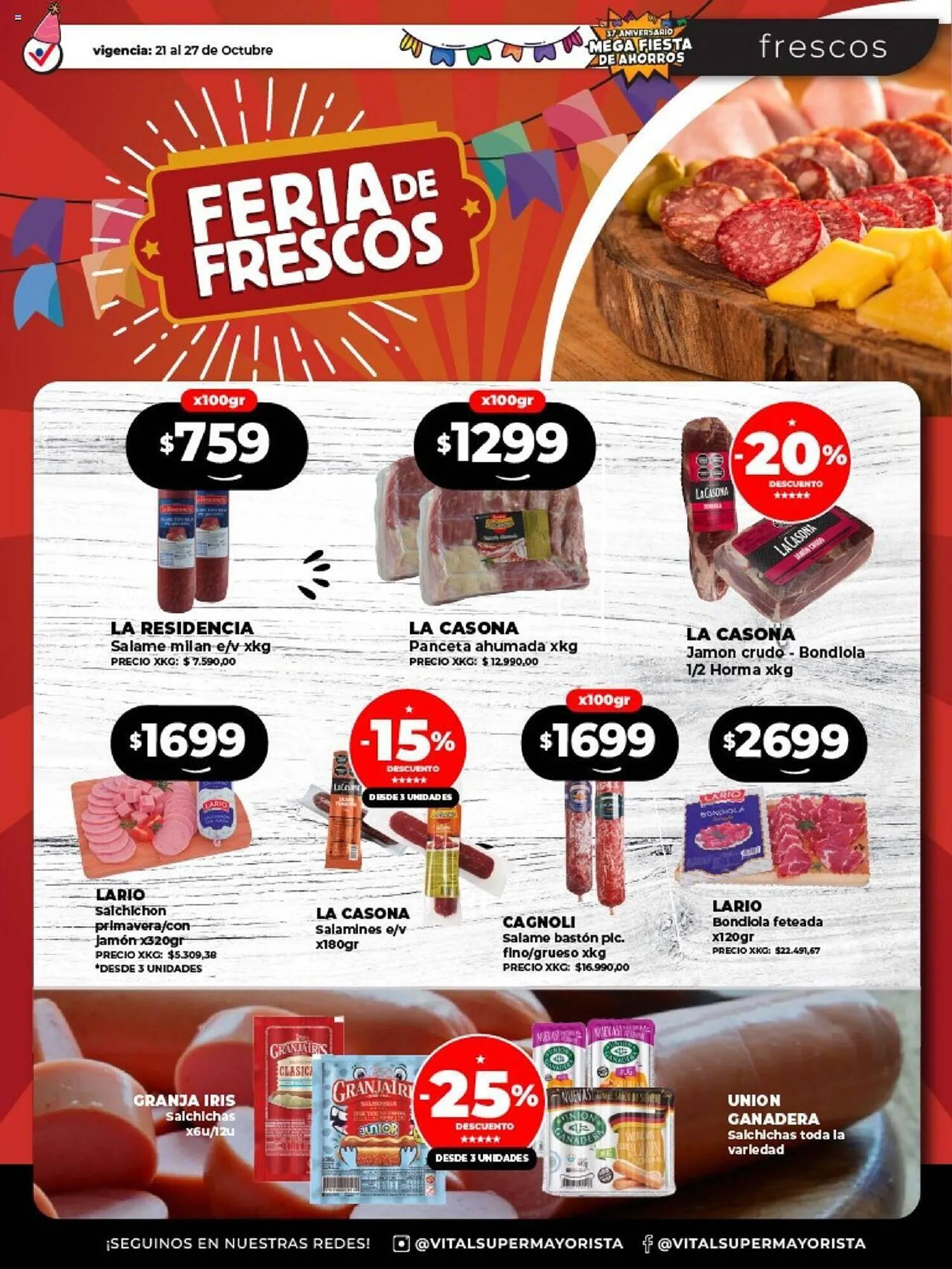 Ofertas de Catálogo Supermayorista Vital 21 de octubre al 27 de octubre 2024 - Página 25 del catálogo