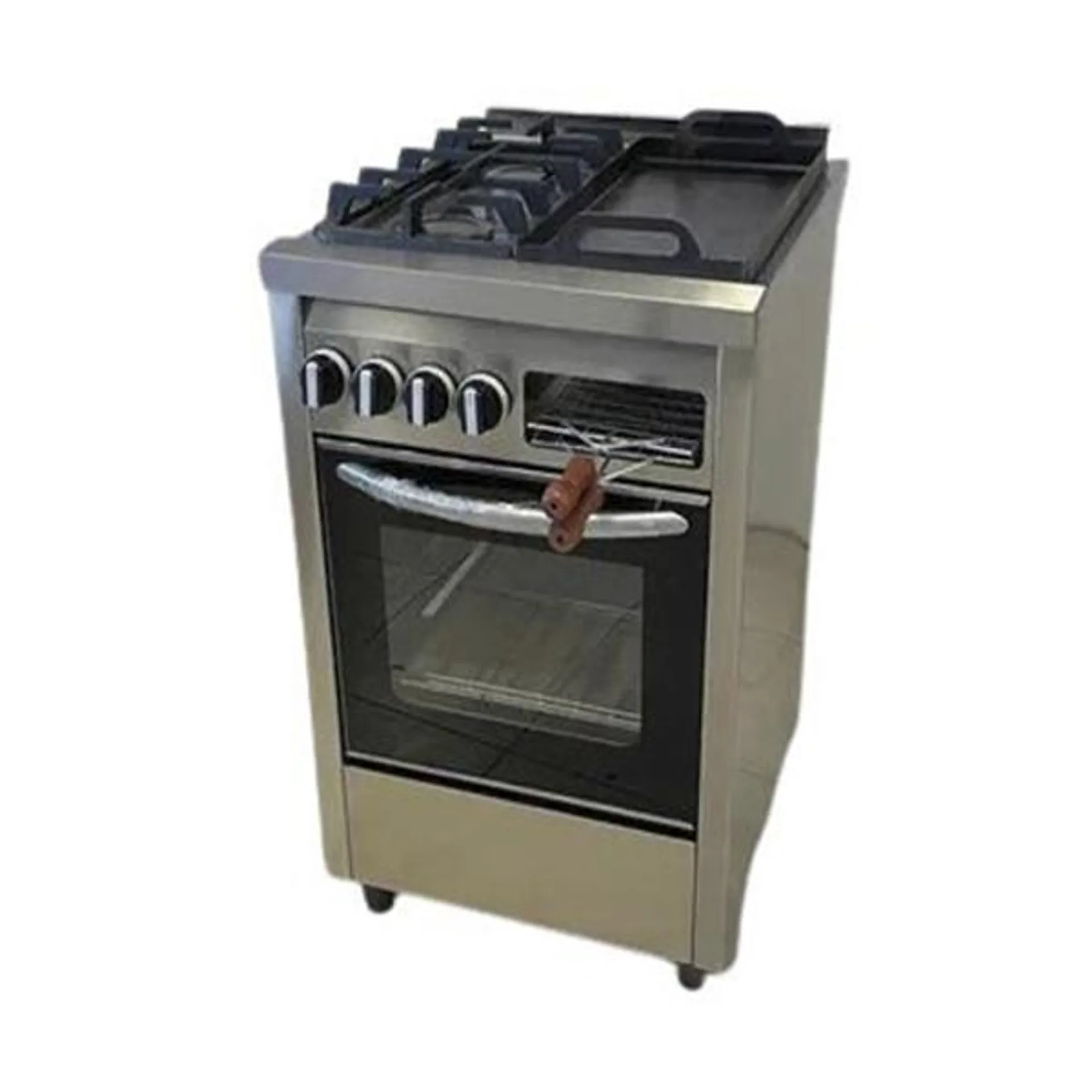 Cocina Usman 991 55Cm Inoxidable A Gas Carlitera Reja Fundicion