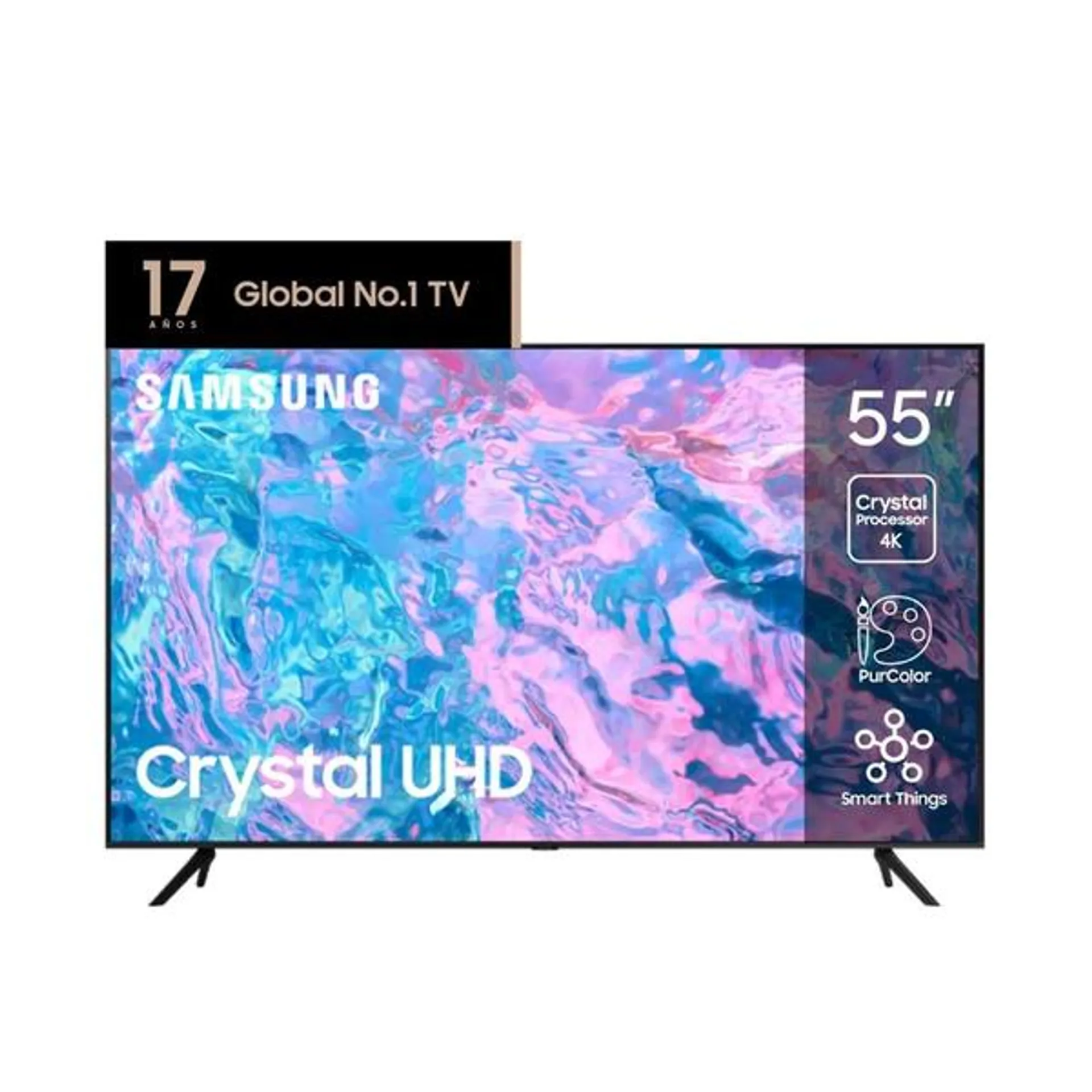 SMART TV 55" SAMSUNG UN55CU7000GCZB 4K UHD CRYSTAL NETFLIX YOUTUBE DISNEY AMAZO