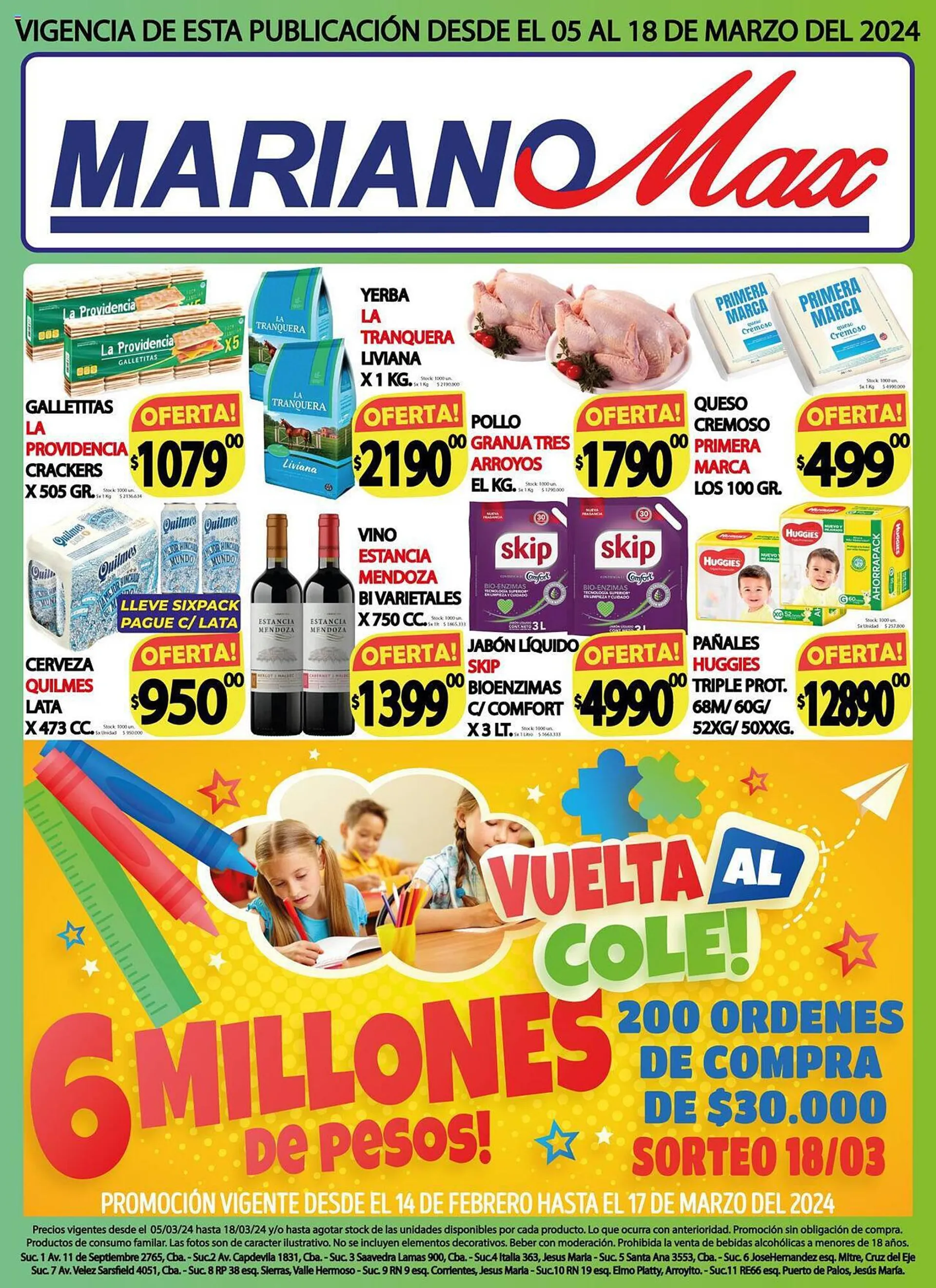Ofertas de Catálogo Supermercados Mariano Max 5 de marzo al 18 de marzo 2024 - Página 1 del catálogo