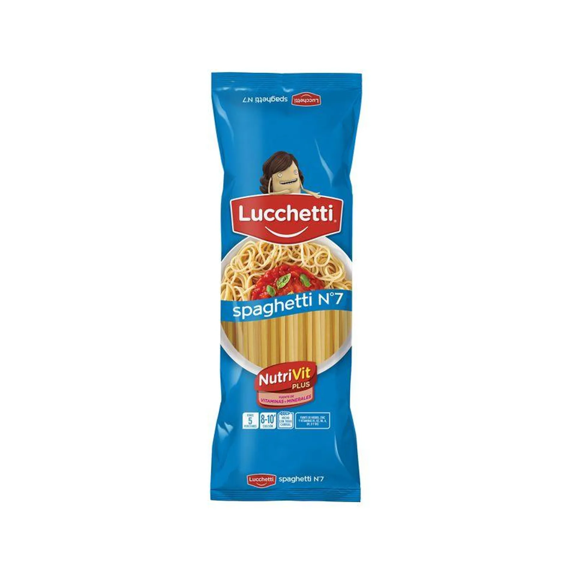 Fideos spaghetti N7 Lucchetti 500 g.