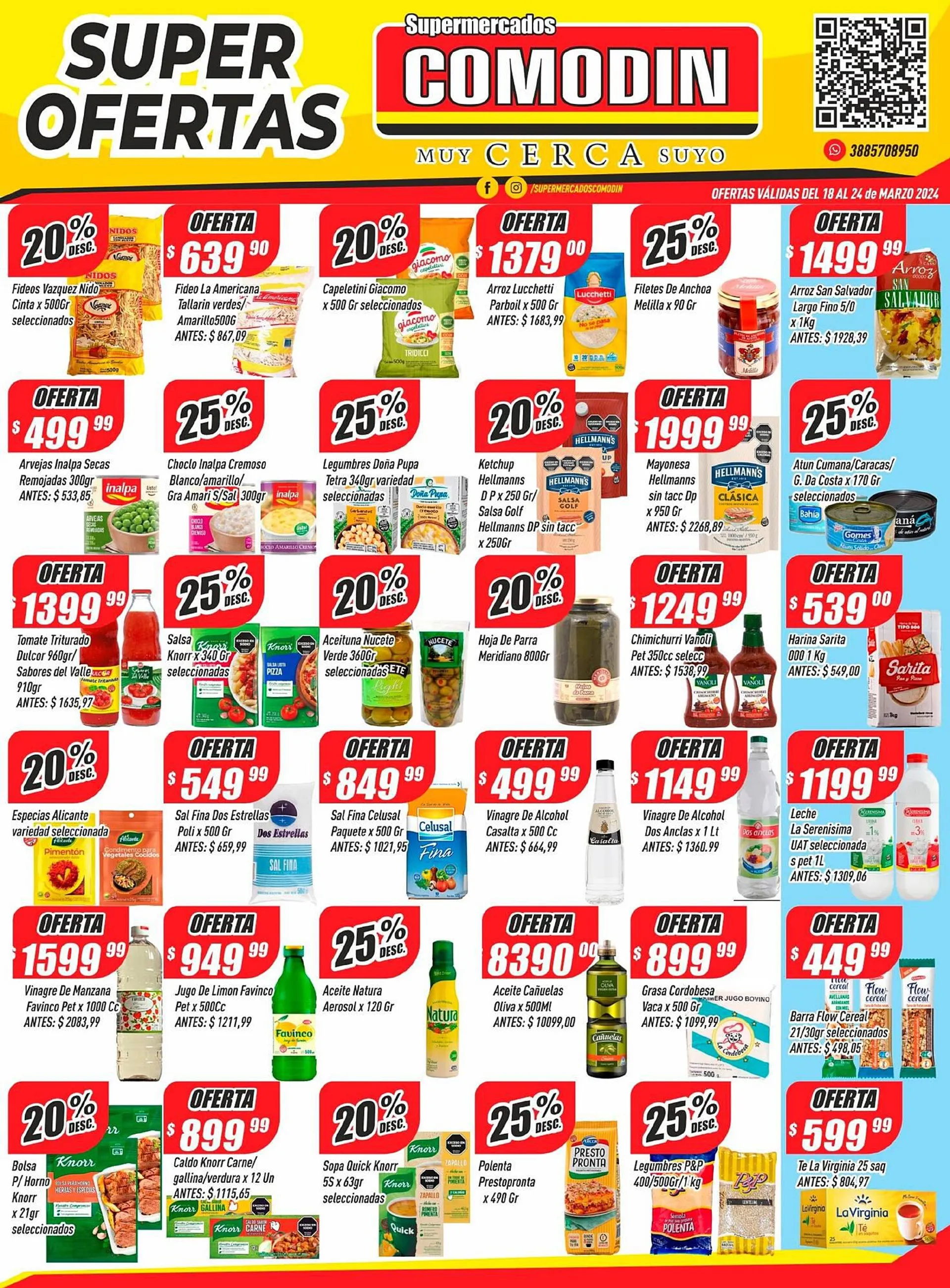 Ofertas de Catálogo Supermercados Comodin 18 de marzo al 24 de marzo 2024 - Página 1 del catálogo