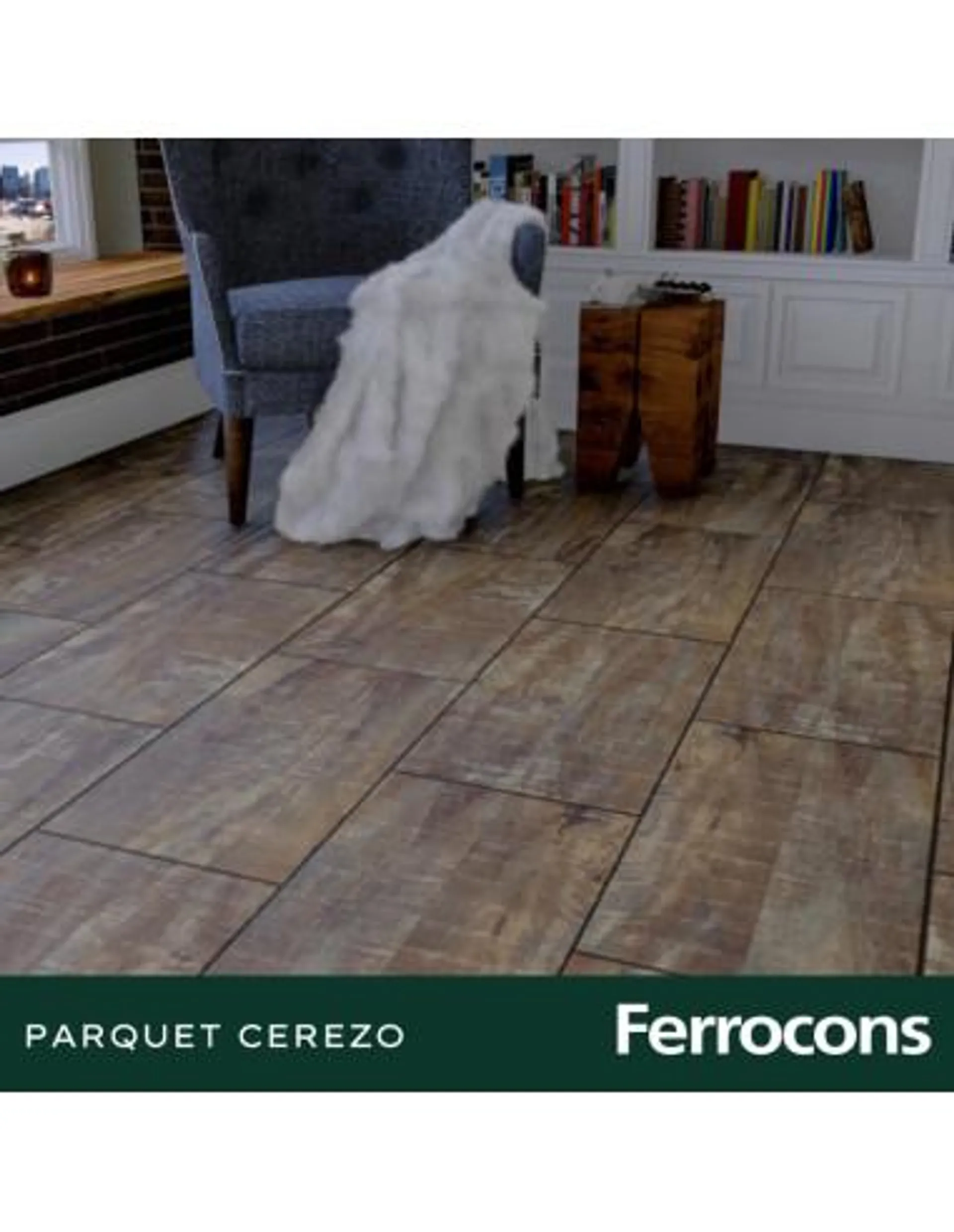 CERÁMICO CORTINES PARQUET CEREZO 35 X 60 /M2