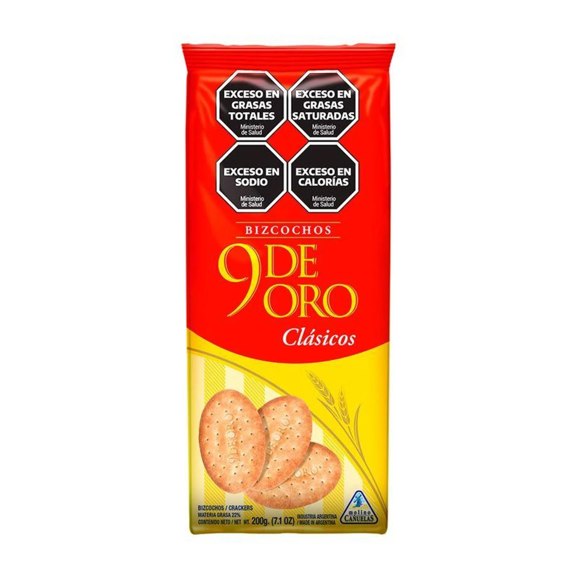 Bizcochos 9 de Oro de grasa 200 g.