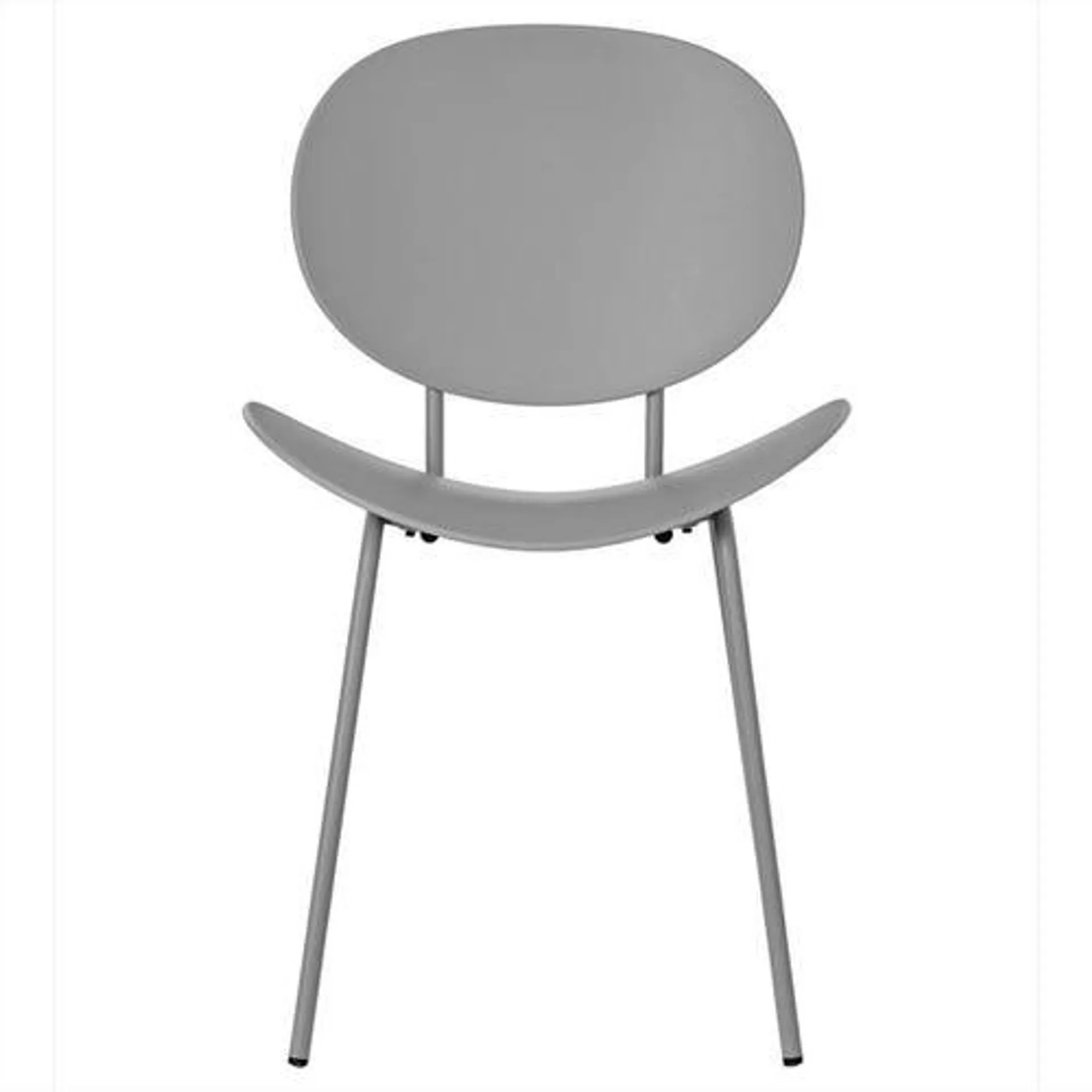 Silla Concept de comedor gris patas metal Makom