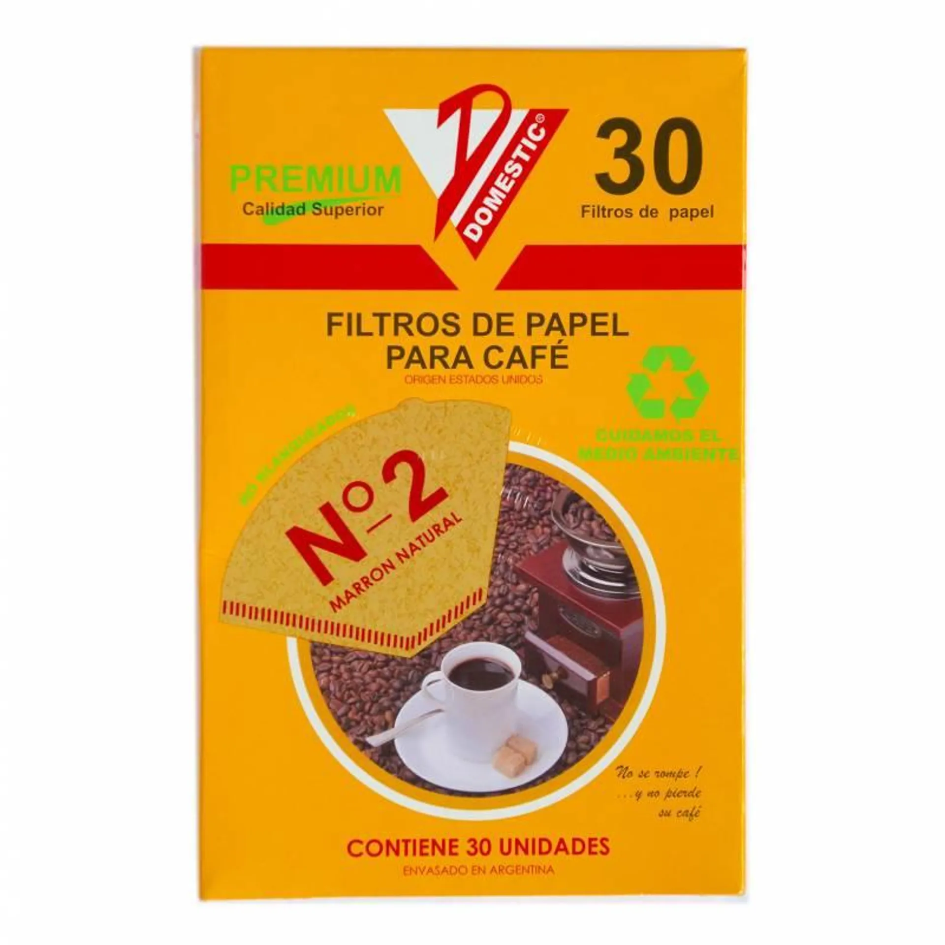 Filtro de Papel p/ Café N°2 Domestic x 30 un.