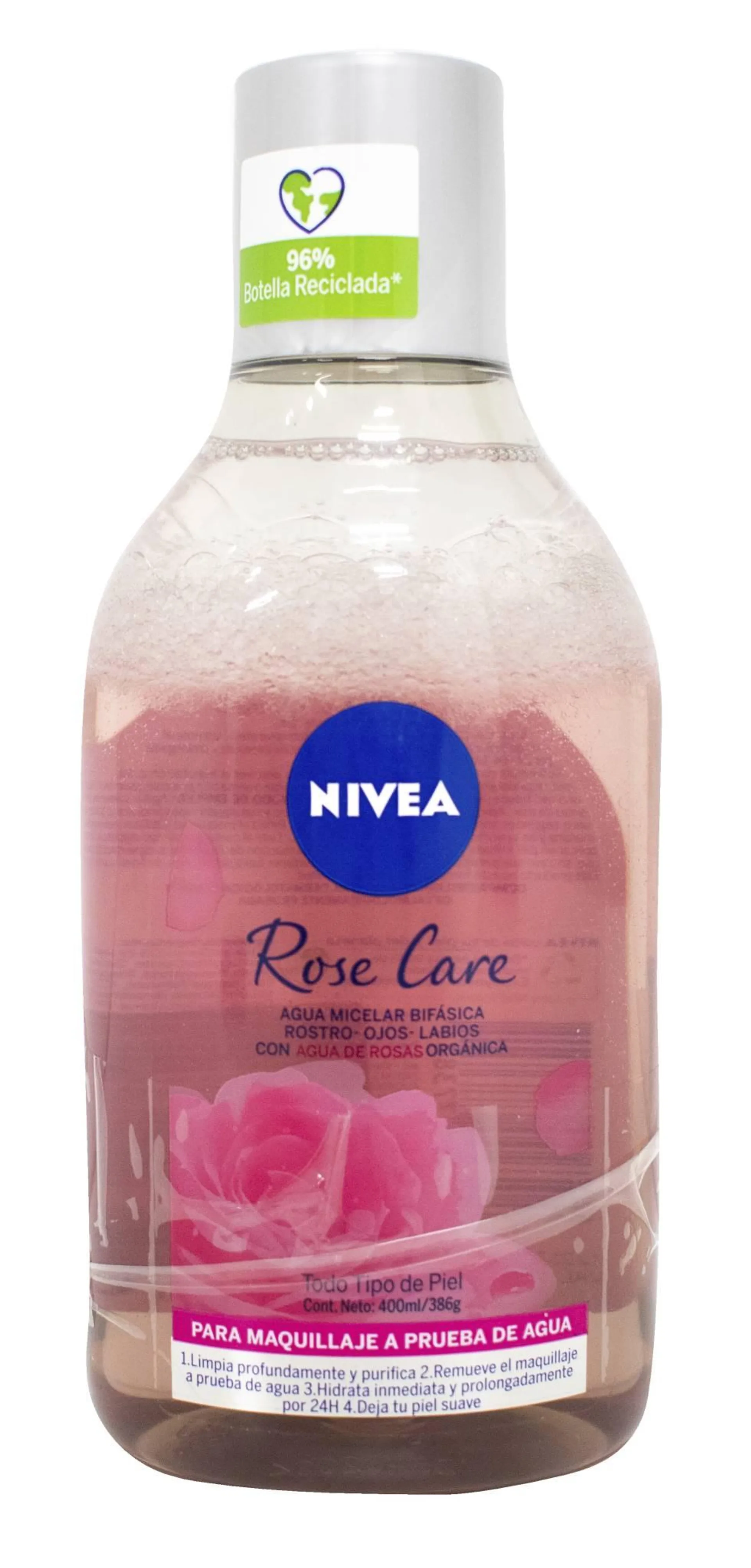 Agua Micelar Nivea Rose Care Bifásica 400ML