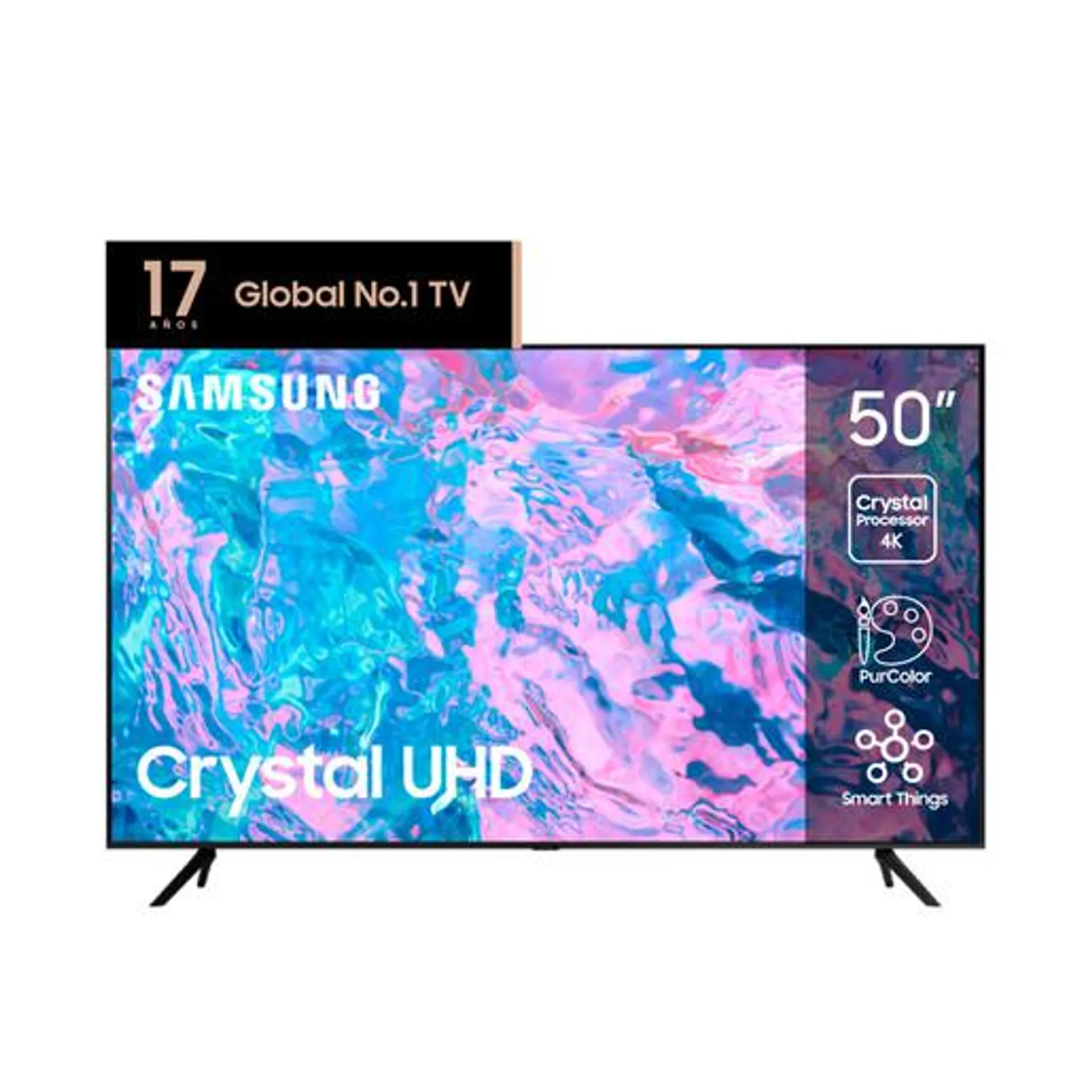 SMART LED TV SAMSUNG 50 PULGADAS 4K UHD UN50CU7000GCZB