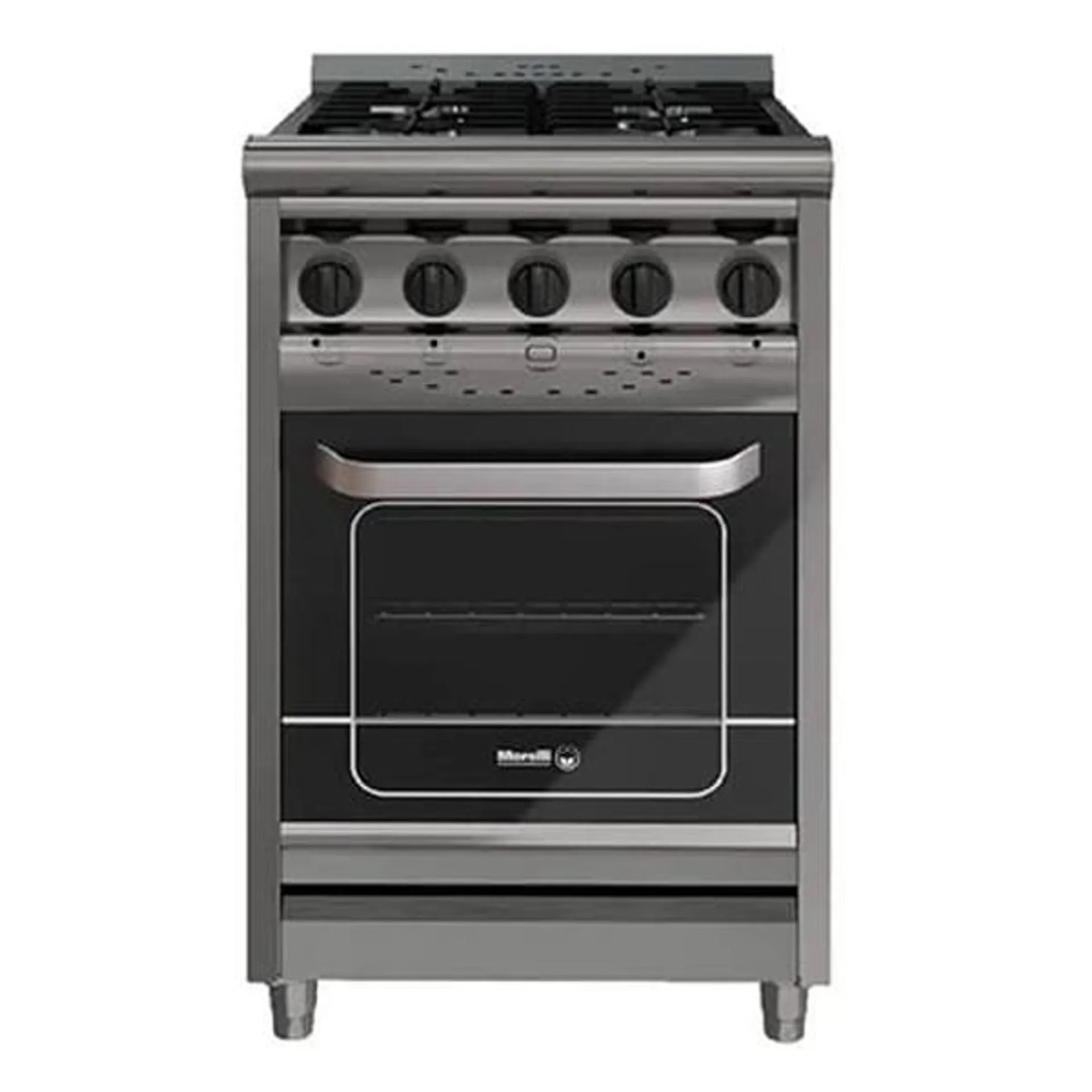 Cocina Morelli 18049 55Cm Acero A Gas Reja de Fundicion