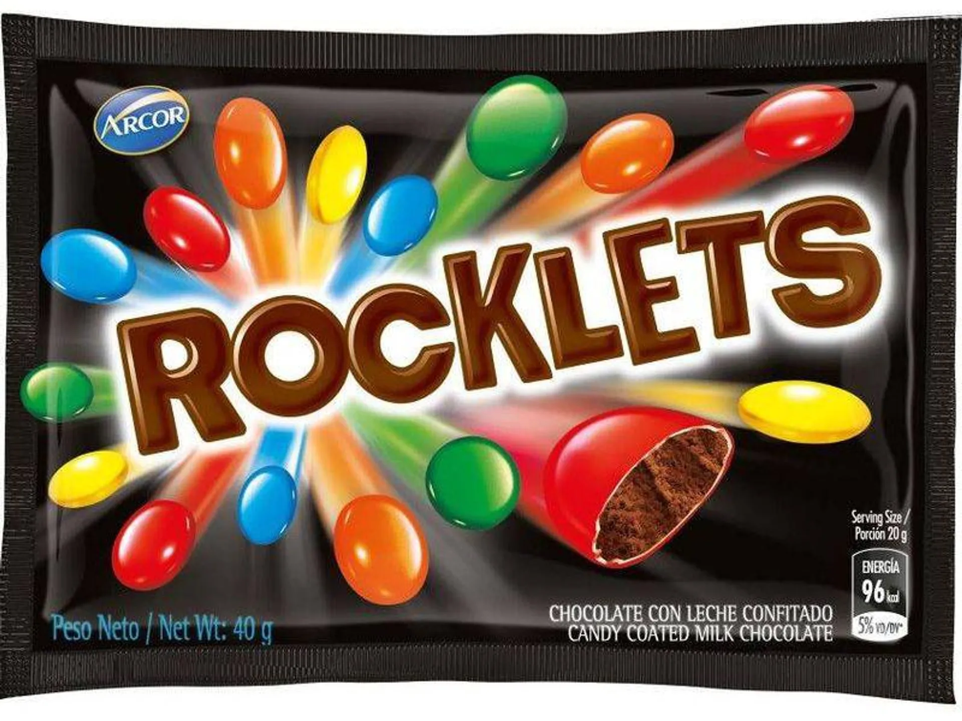Confites Rocklets Chocolate 40g