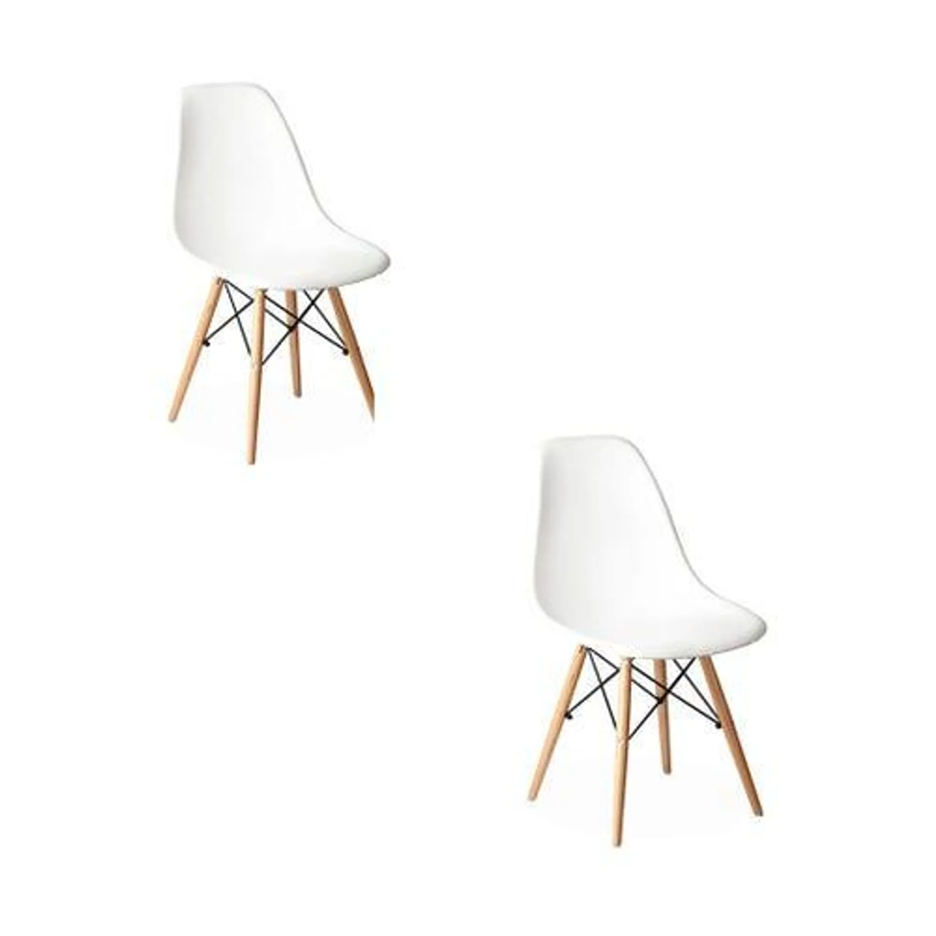 Silla Eames ideal comedor living blanca x2u