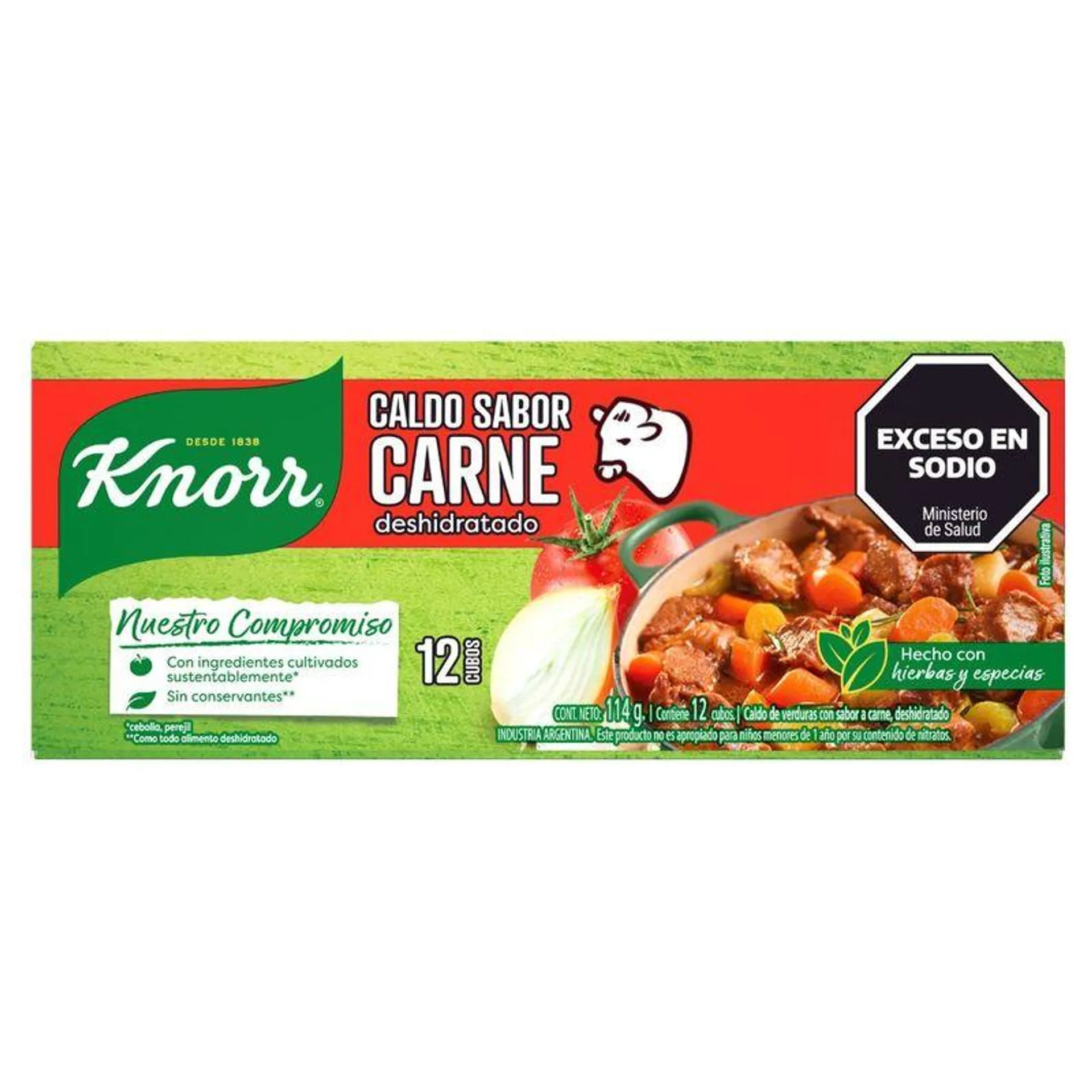 Caldo de Carne Con Vegetales Knorr 12 Ud.