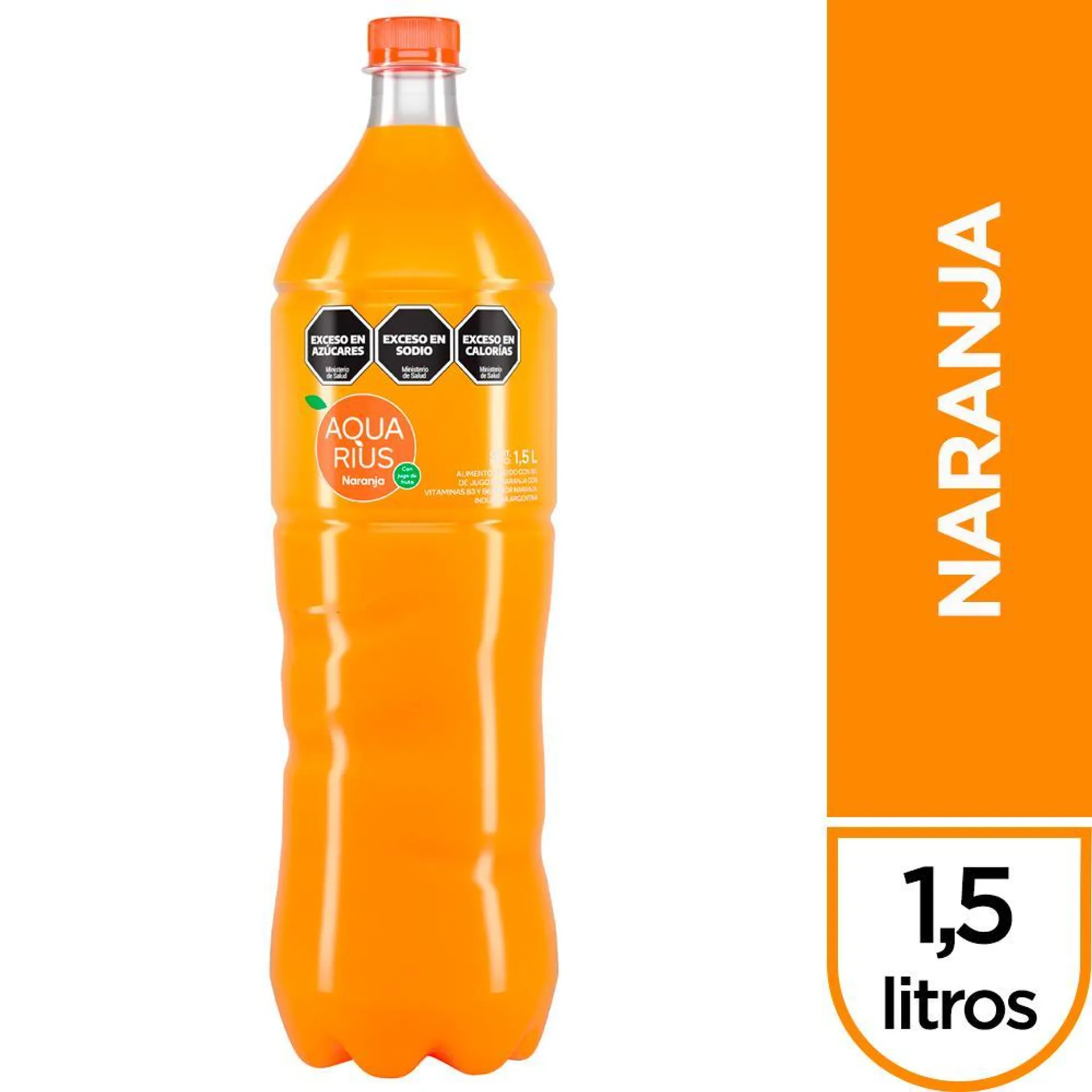 Agua Saborizada AQUARIUS Naranja 1,5 Lt
