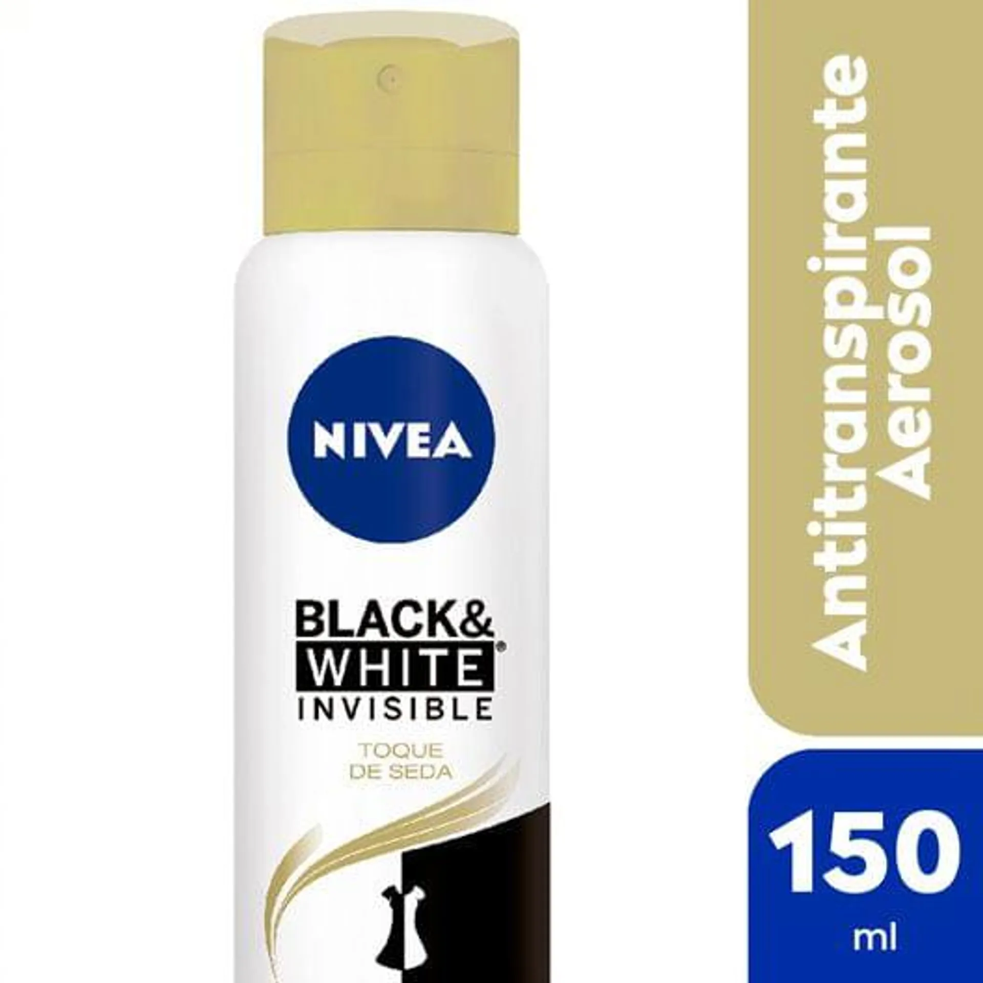 Desodorante antitranspirante femenino Nivea B&W Invisible Toque de Seda Spray 150 Ml.