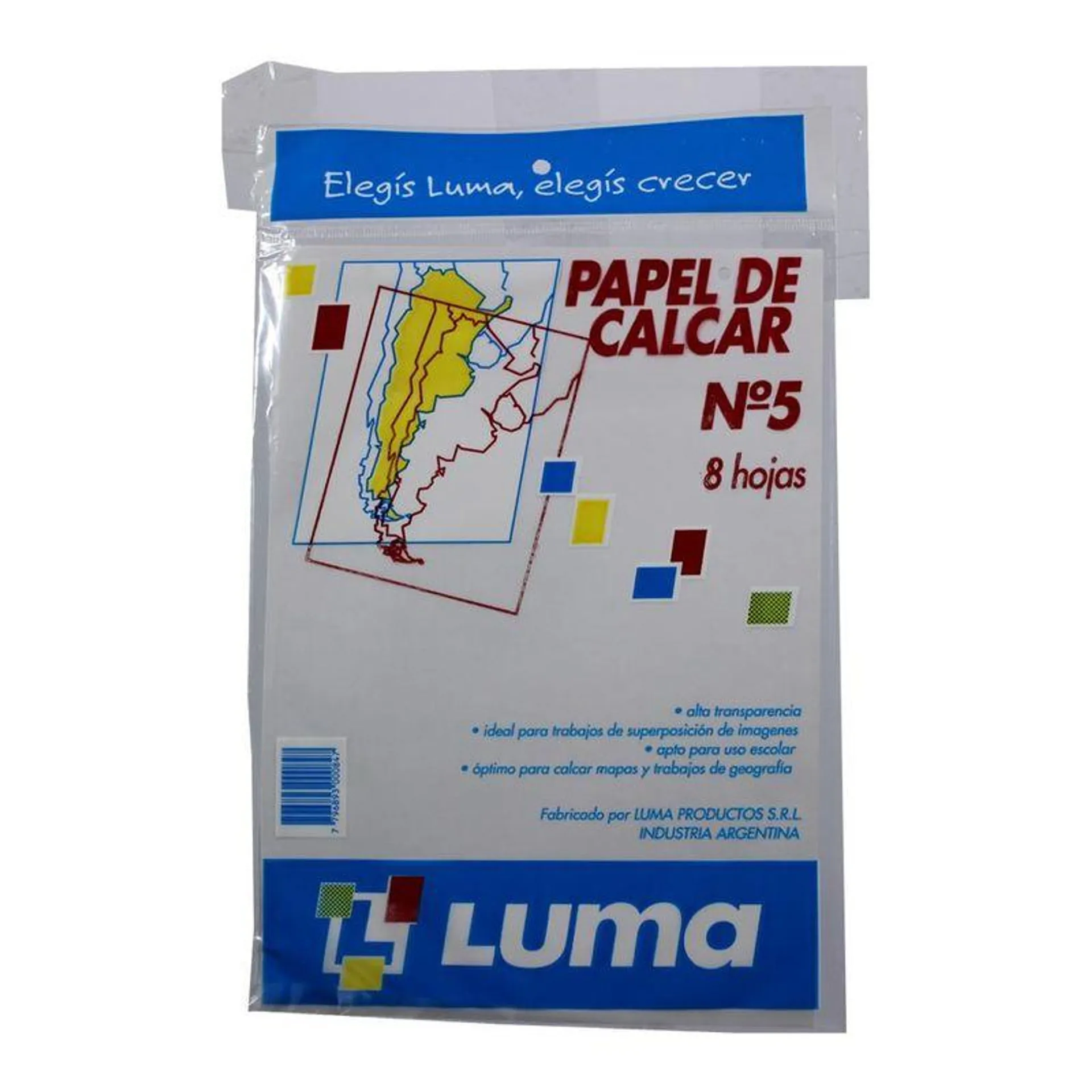 PAPEL DE CALCAR LUMA REPUESTO N5 8 HOJAS