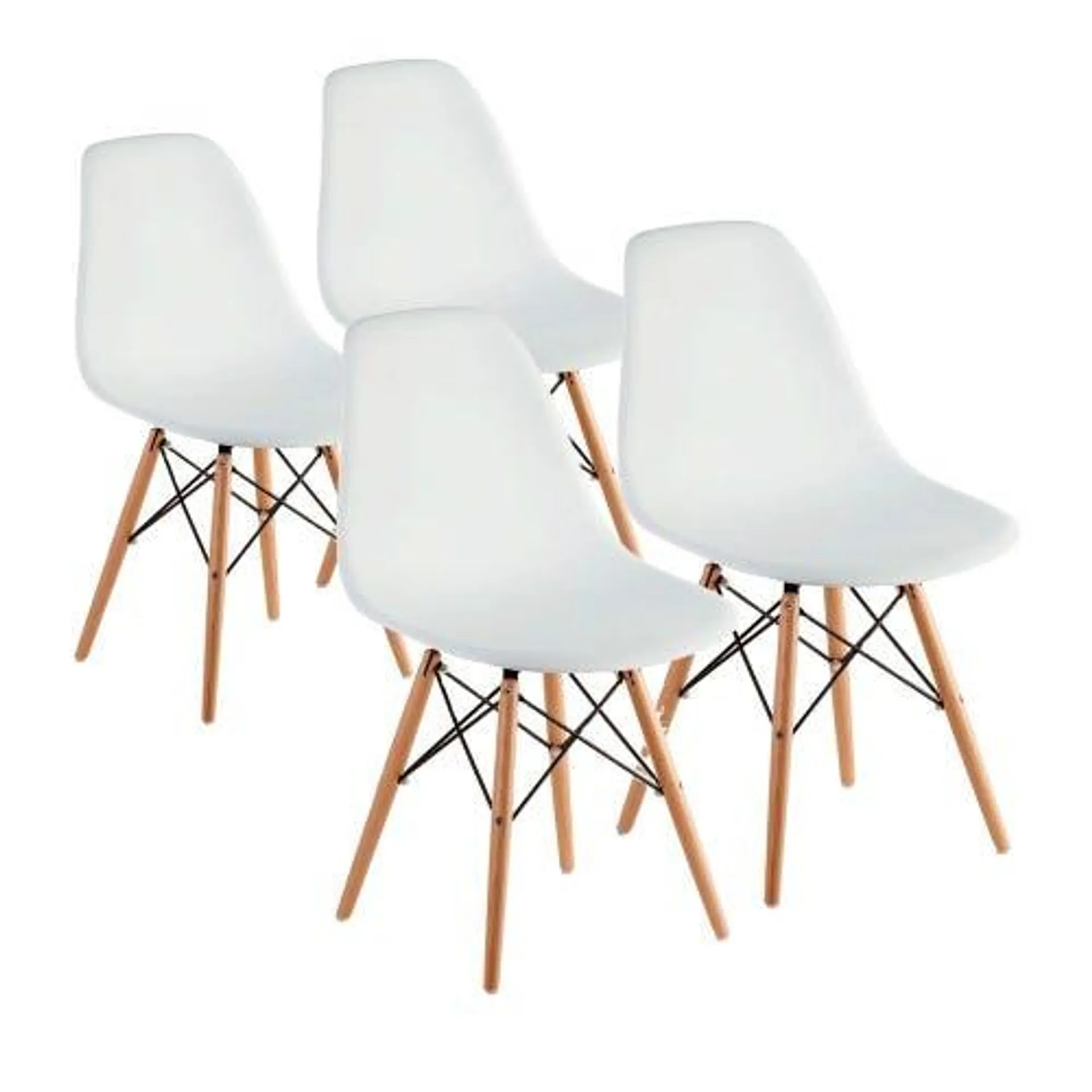 Silla Eames ideal comedor living blanca x4u