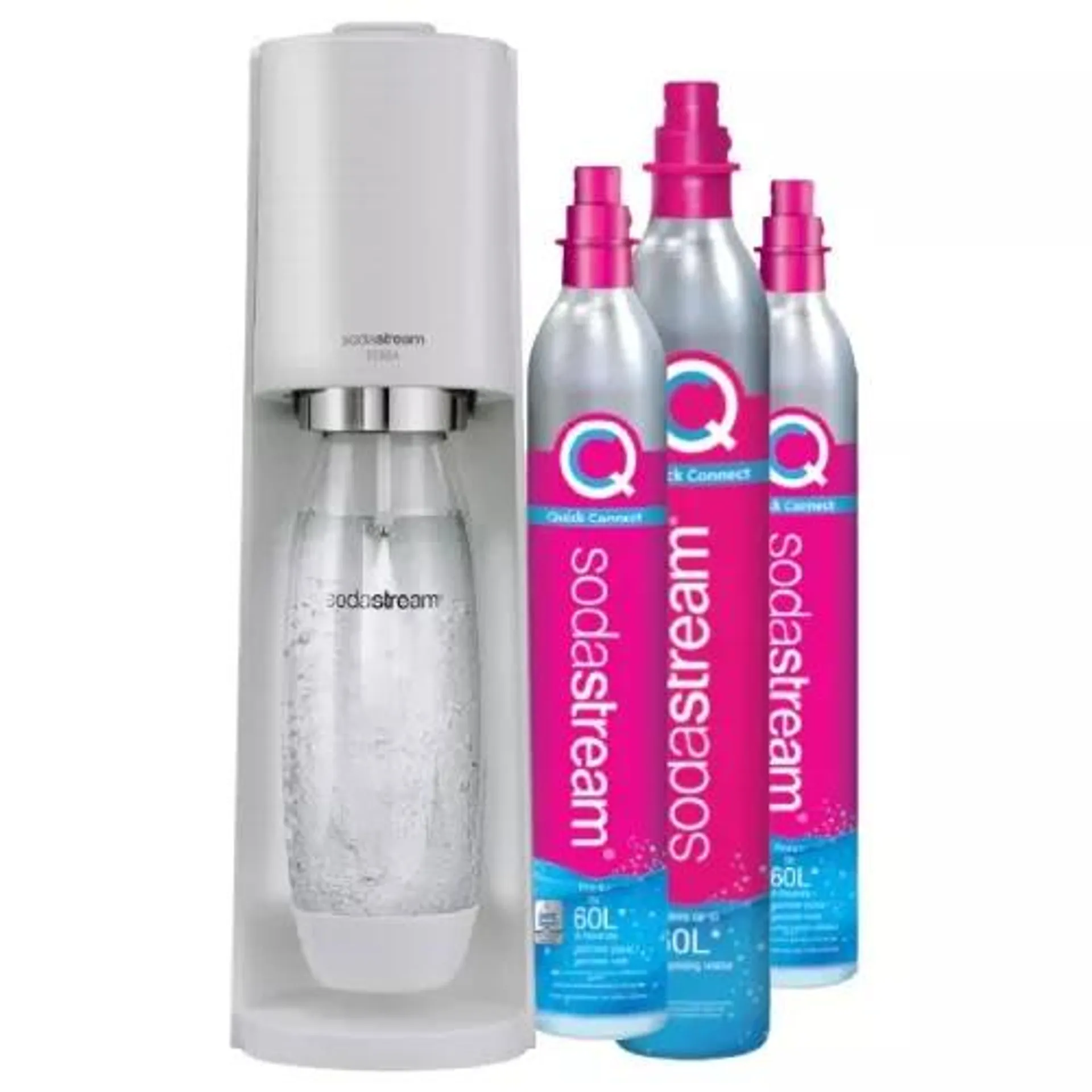 Sodastream Terra Maquina Para Hacer Soda + 3 Cilindros