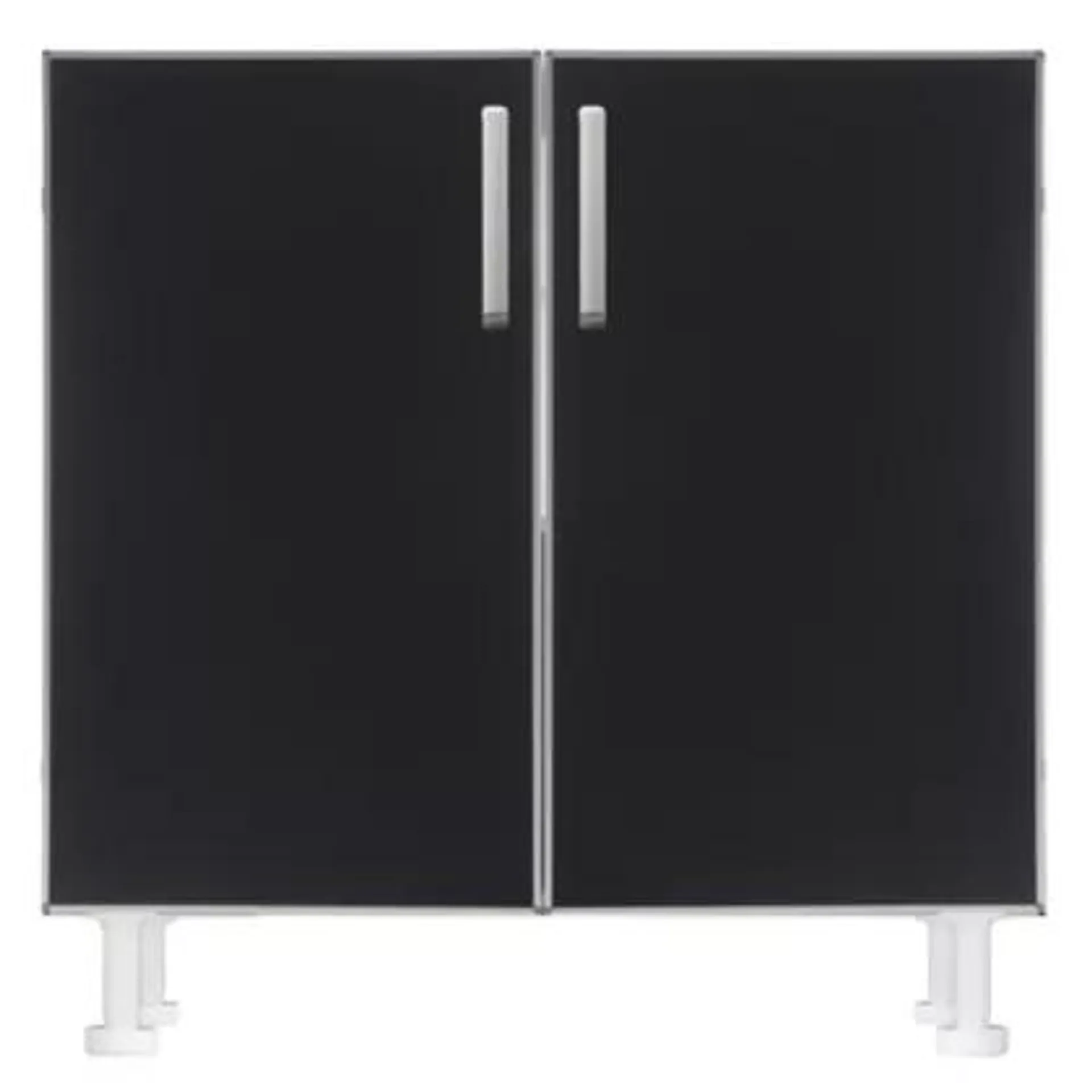 Bajo mesada 80 x 82.5 cm Lugano 2 puertas negro aluminio