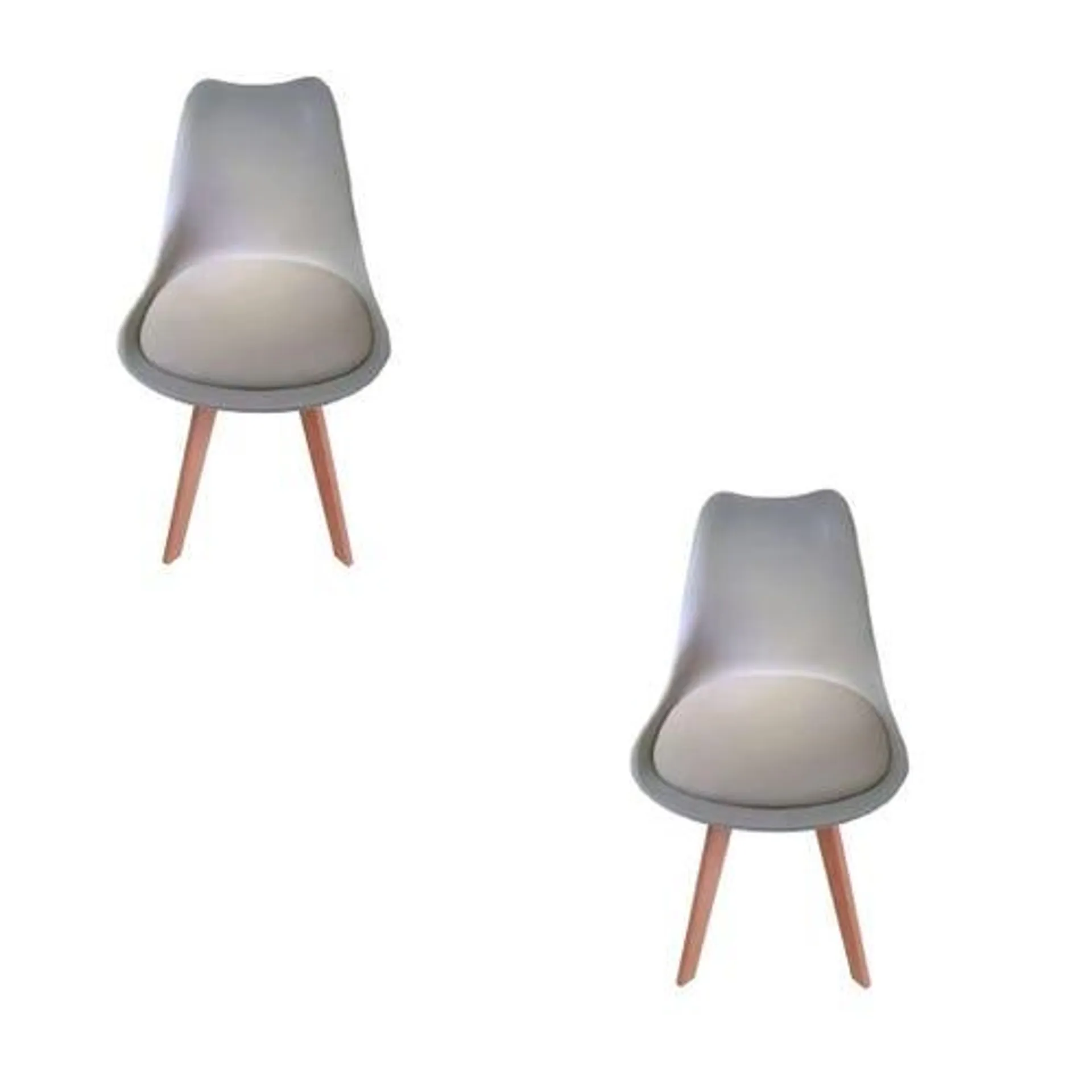 Silla Eames new tower acolchonada beige x 2 unidades