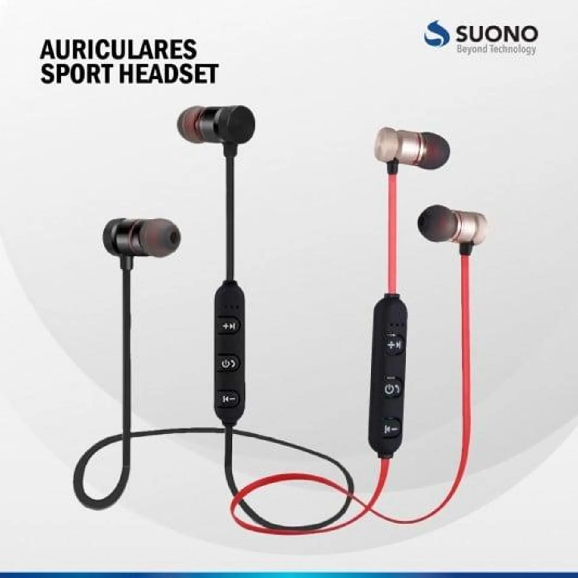 SUONO AURICULAR AYV-0017 WIRELESS ROJO