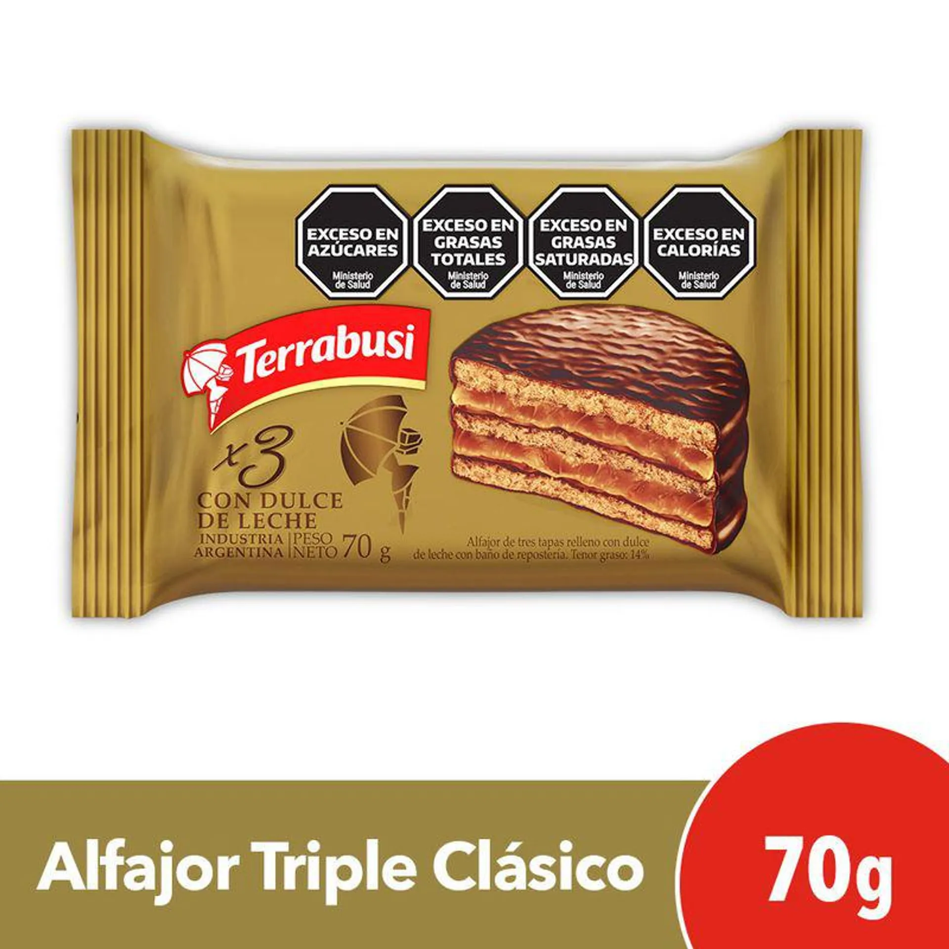 Alfajor Triple Terrabusi Clásico 70 Gr.