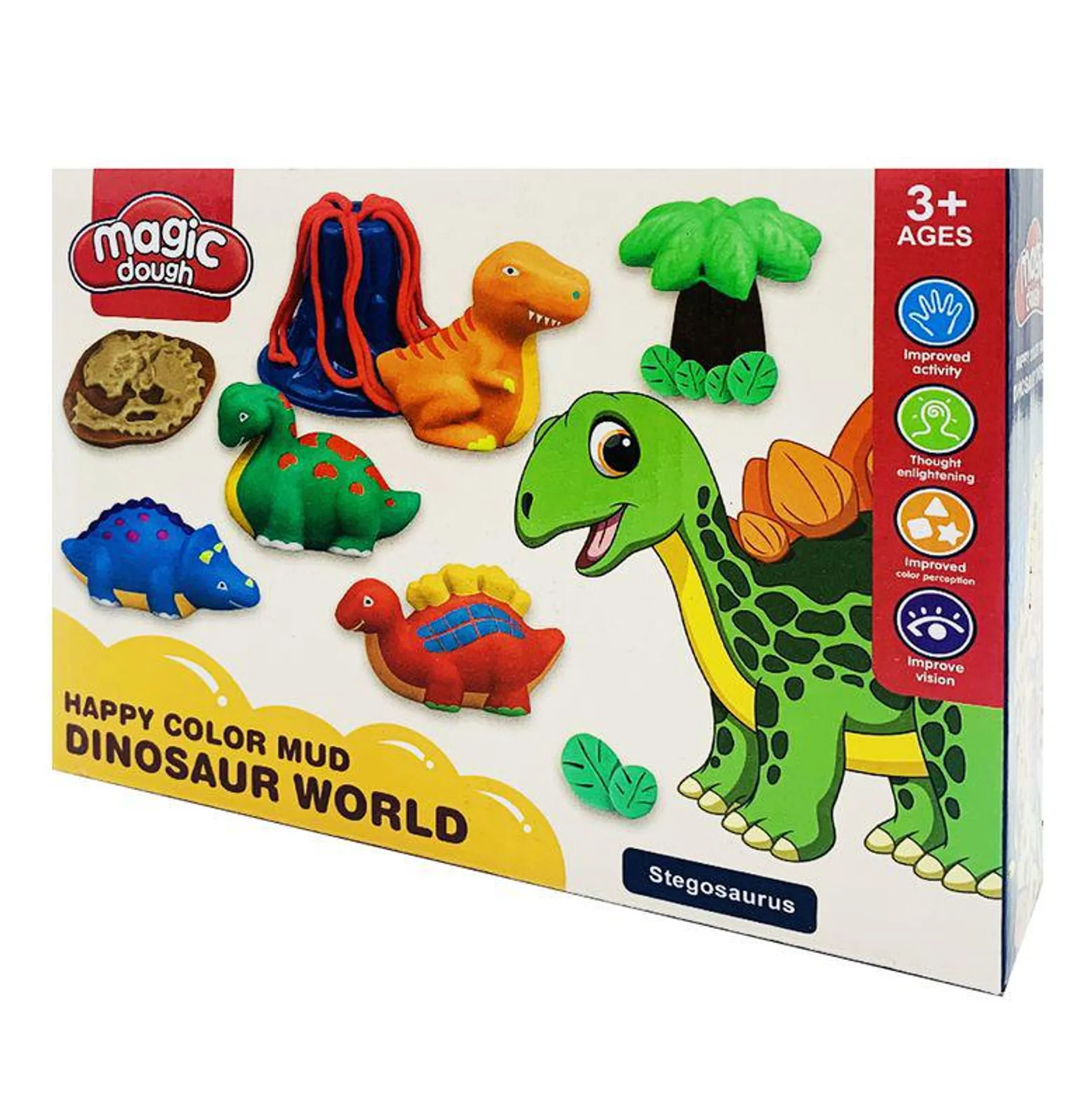 Juego Masas Para Modelar Mundo De Dinosaurios Estegosaurio