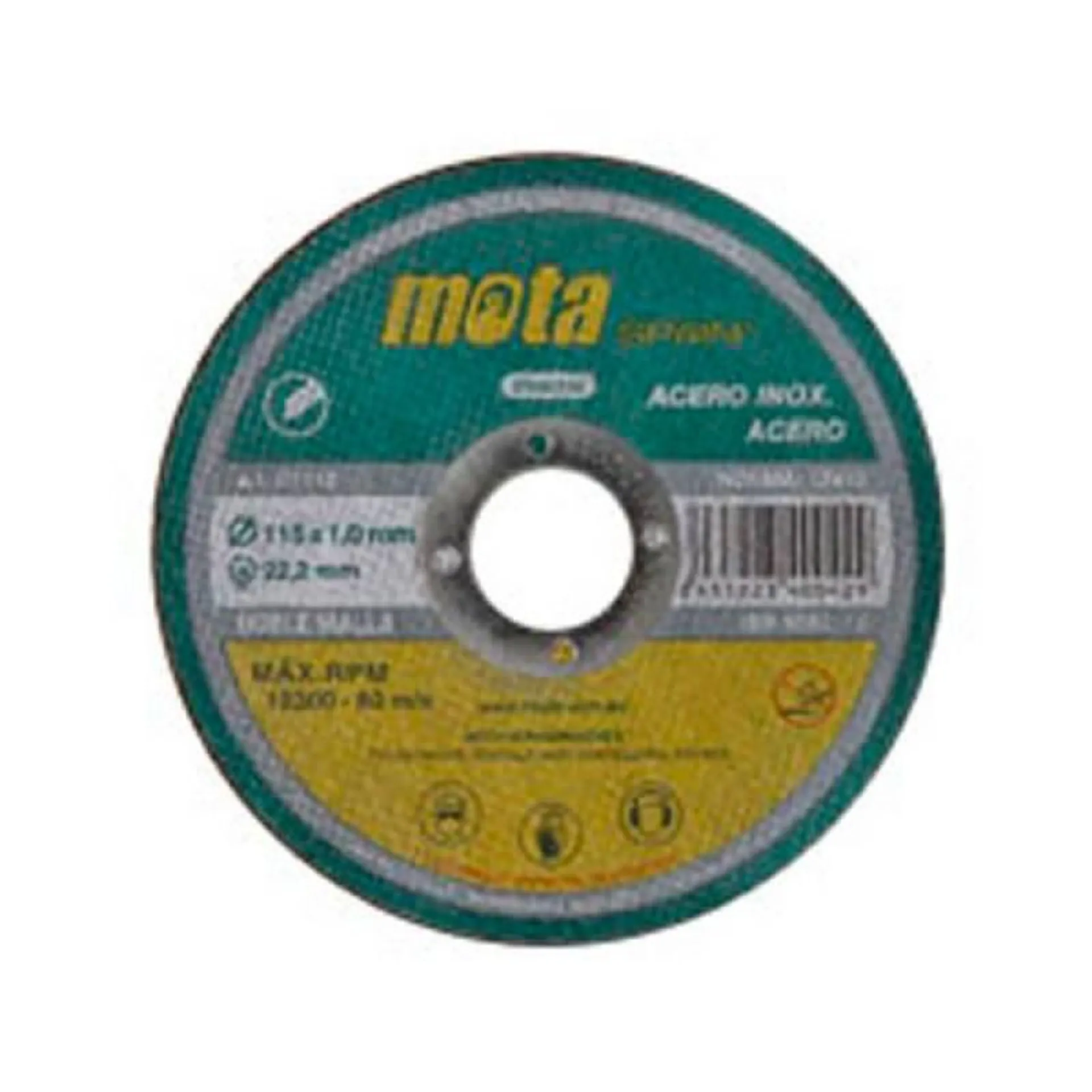 Disco Abrasivo 180 X 1.6 mm. Mota x 1 Un.