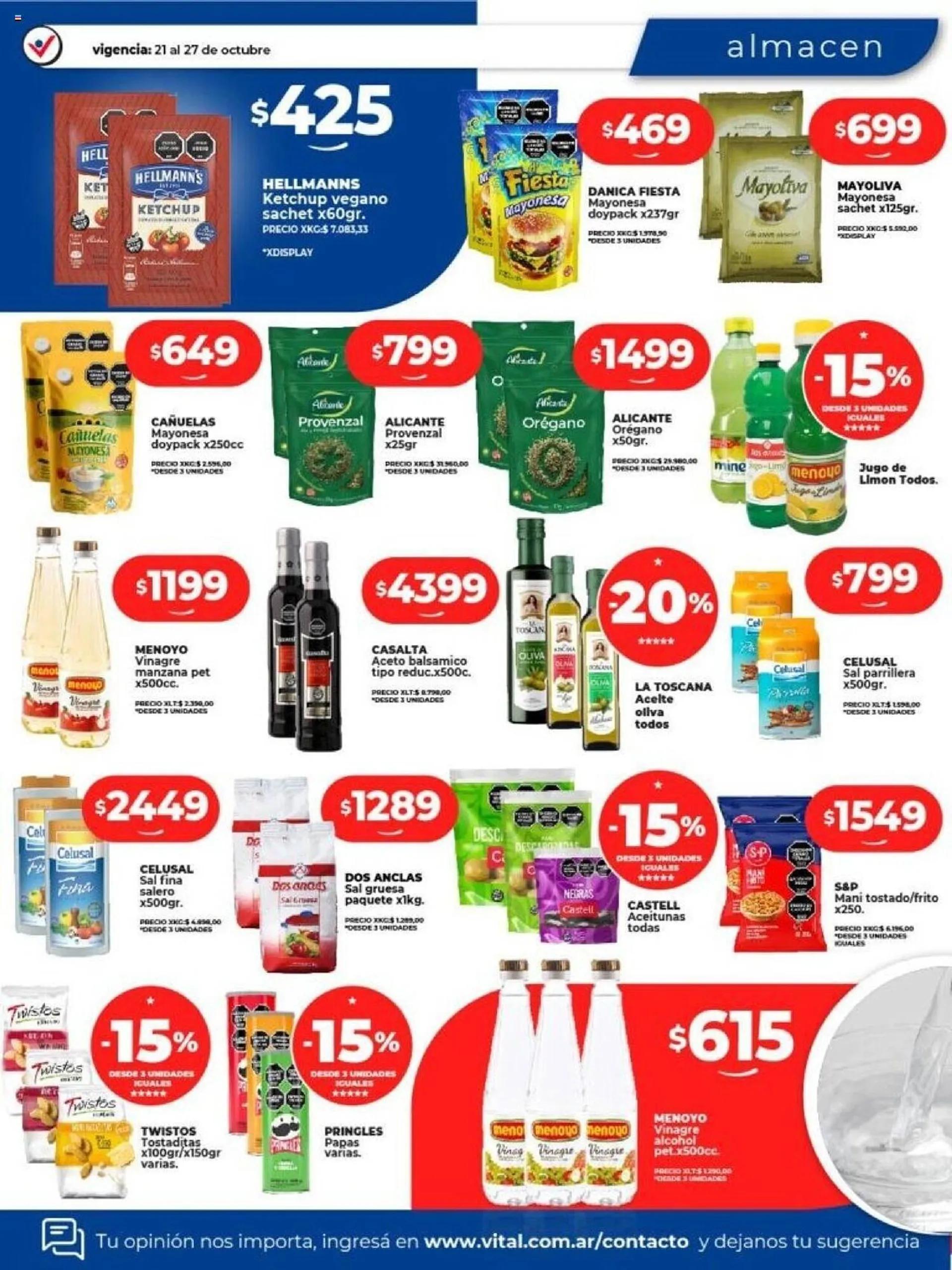 Ofertas de Catálogo Supermayorista Vital 21 de octubre al 27 de octubre 2024 - Página 15 del catálogo