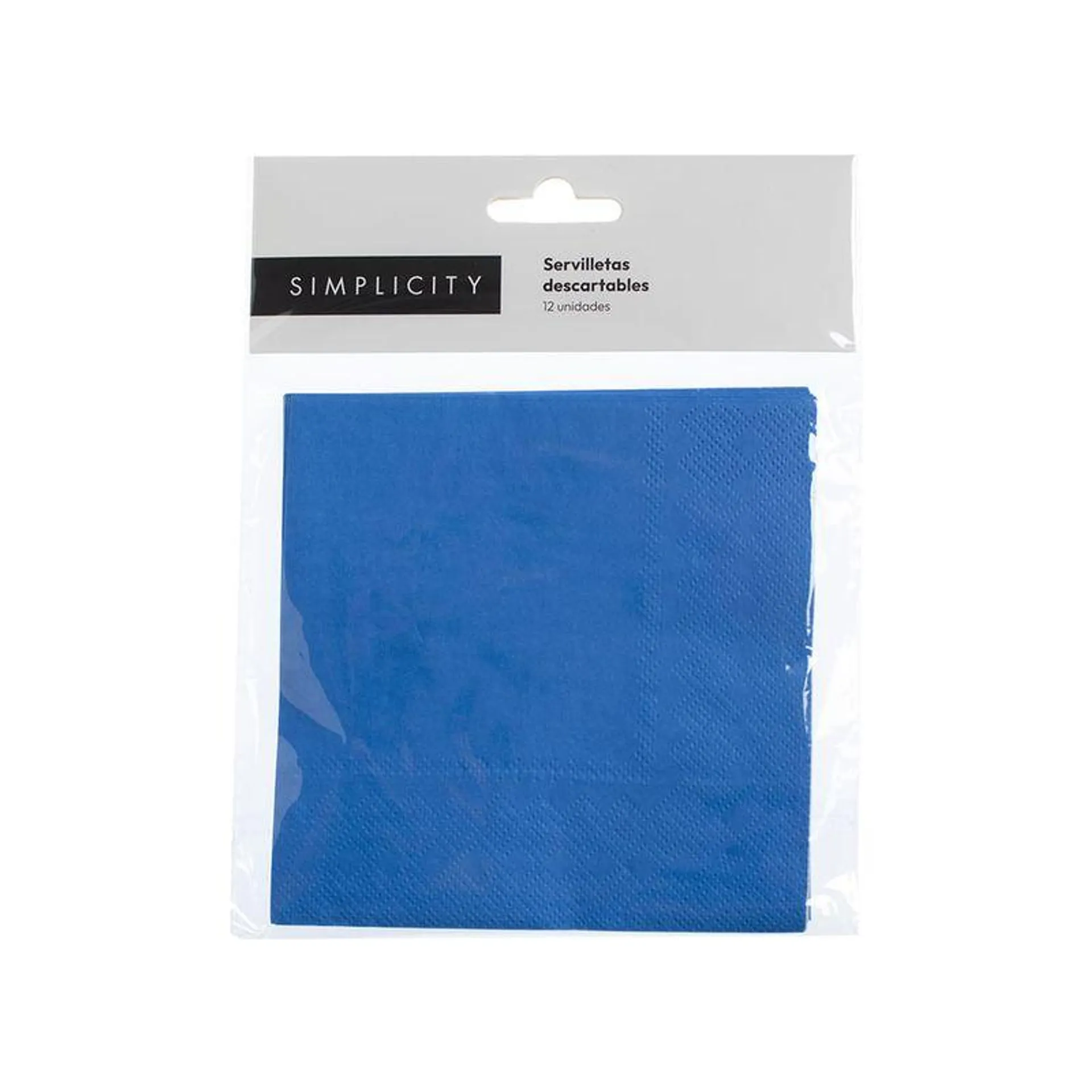 Servilletas Descartables Simplicity Azul x 12 un