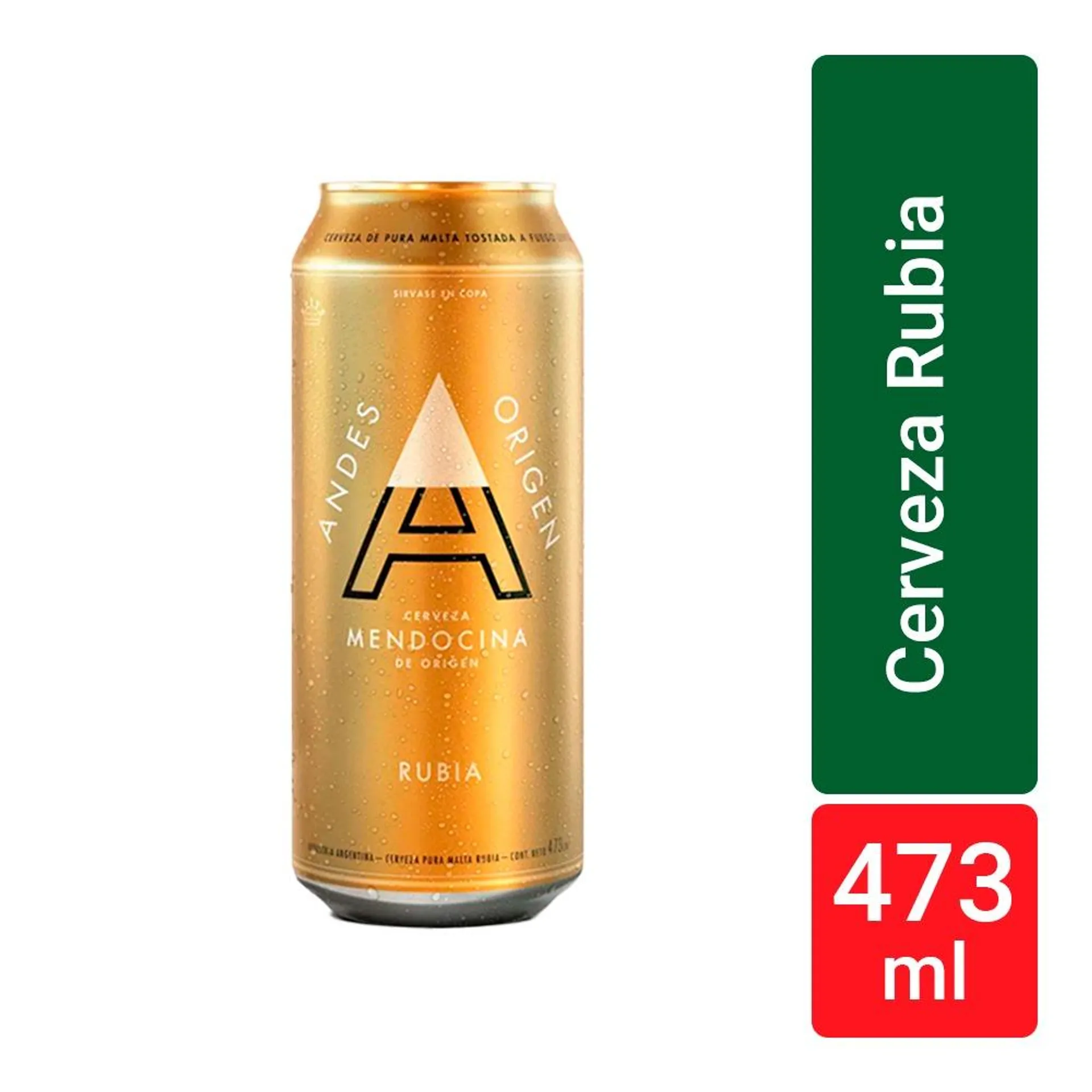 CERVEZA ANDES ORIGEN RUBIA LAT 473X