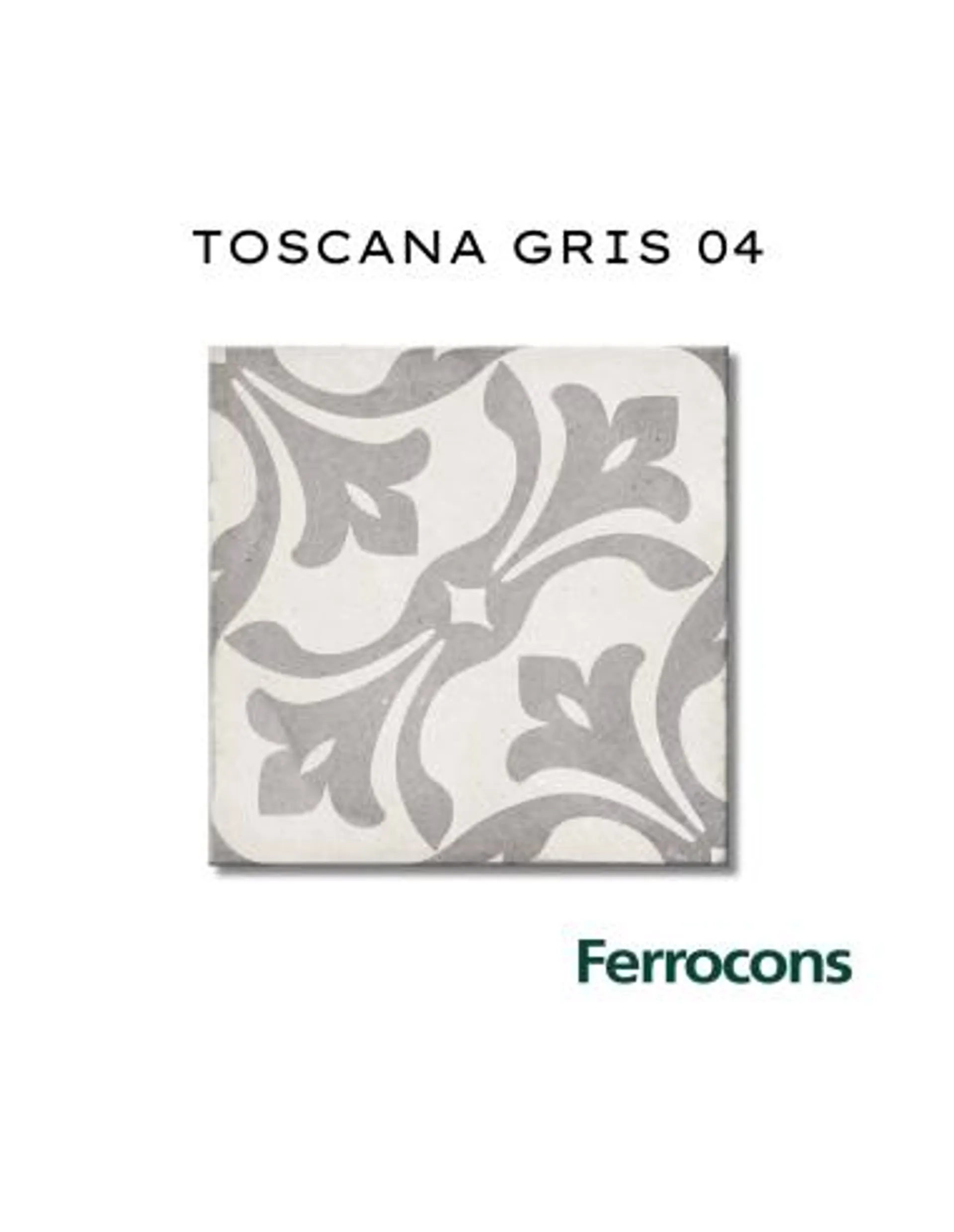 COLORES SOLIDOS DECORADO TOSCANA GRIS 04S PISO-PARED 20X20