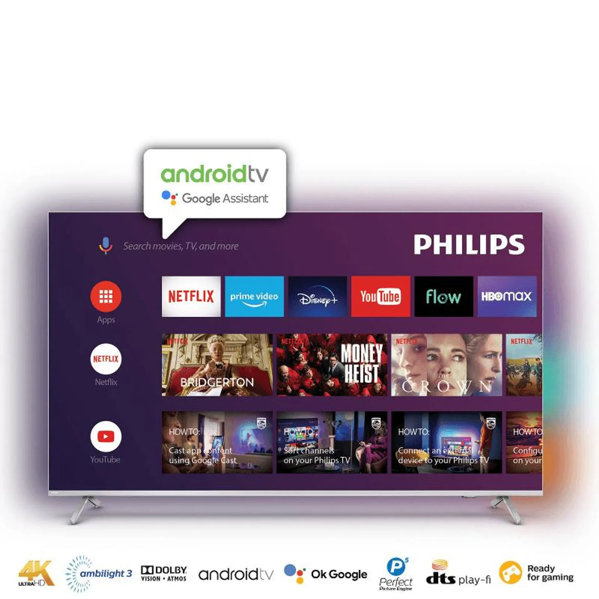 ANDROID TV PHILIPS 75- 4K UHD AMBILIGHT 75PUD8507